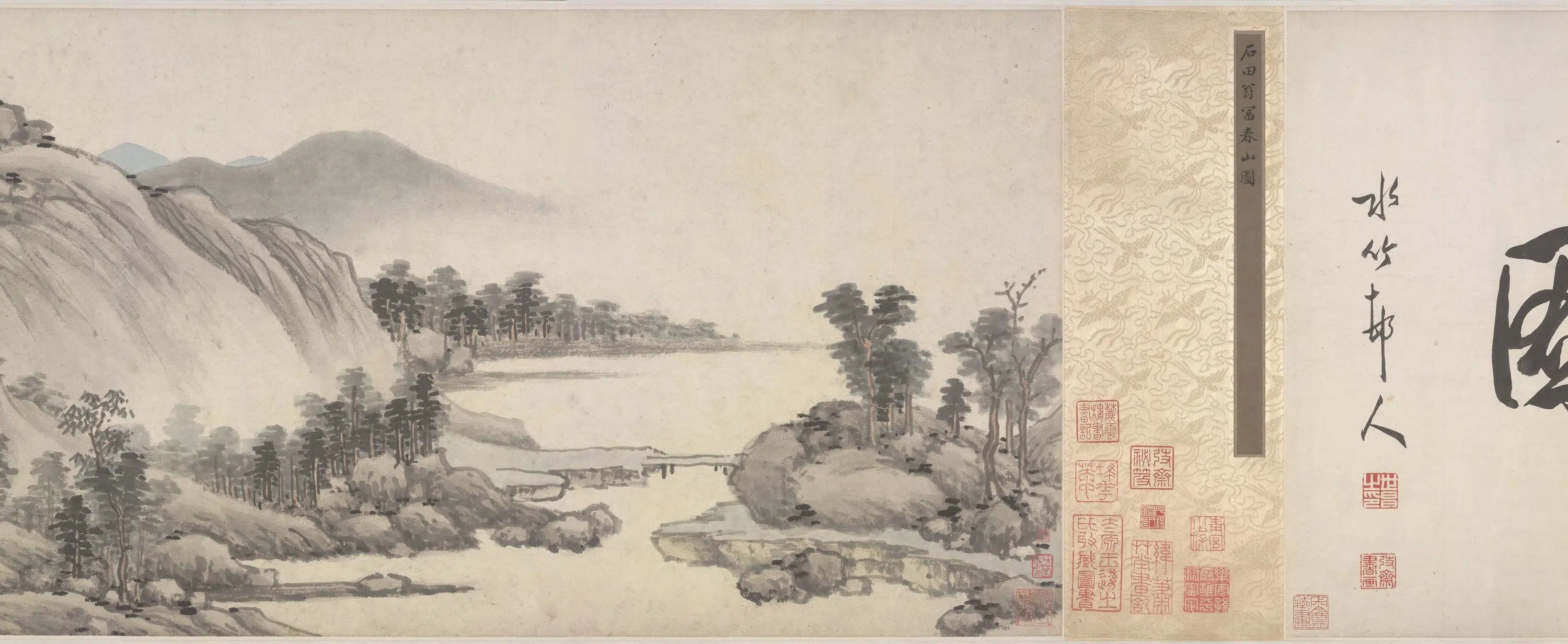 明代【沈周】《仿黄公望富春山居图卷》 第4张 明代【沈周】《仿黄公望富春山居图卷》 第4张
