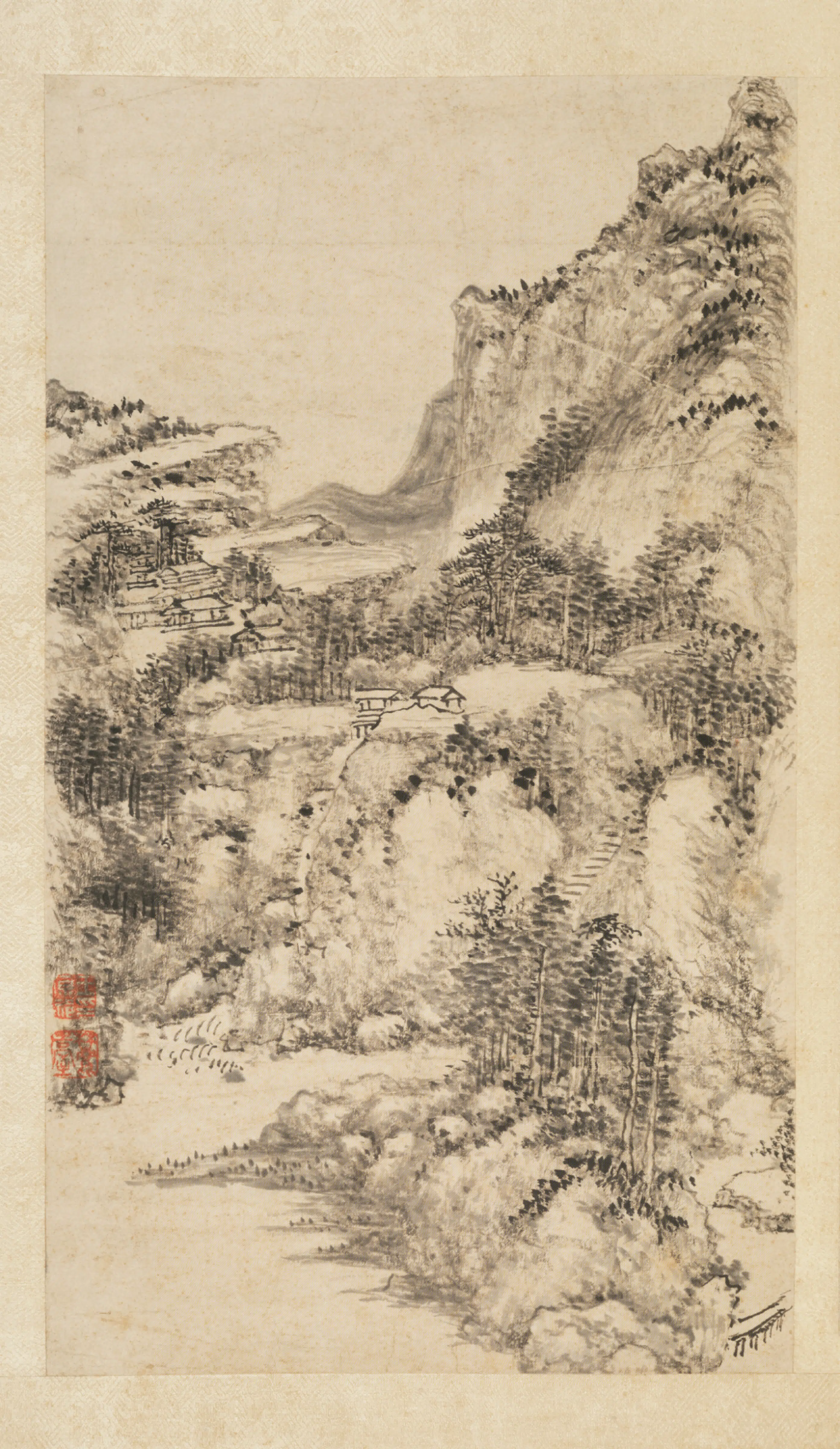 清代【王原祁】《山水册-1(12开)》 第5张 清代【王原祁】《山水册-1(12开)》 第5张