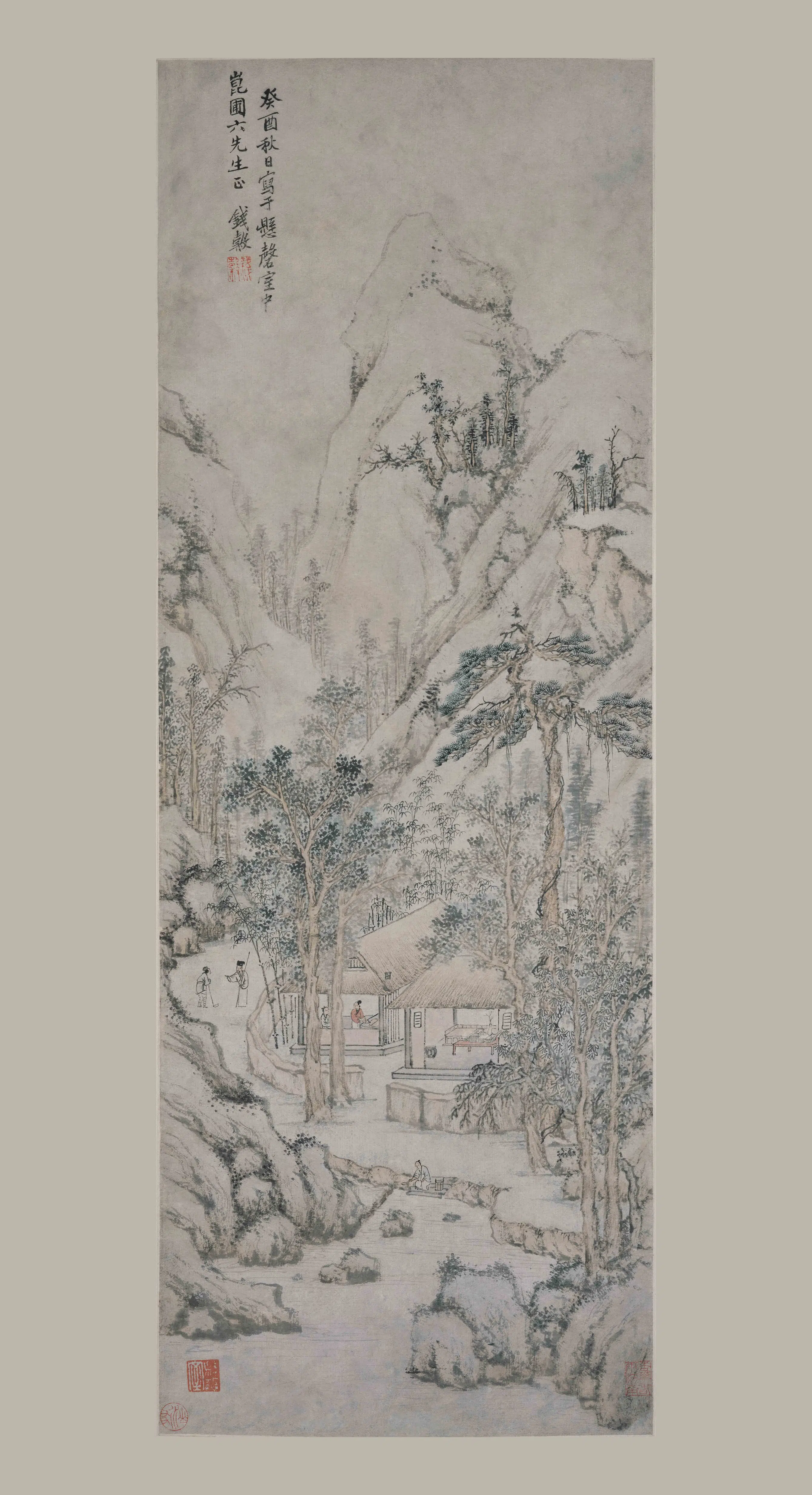 明朝【钱穀（谷）】《山居图轴》