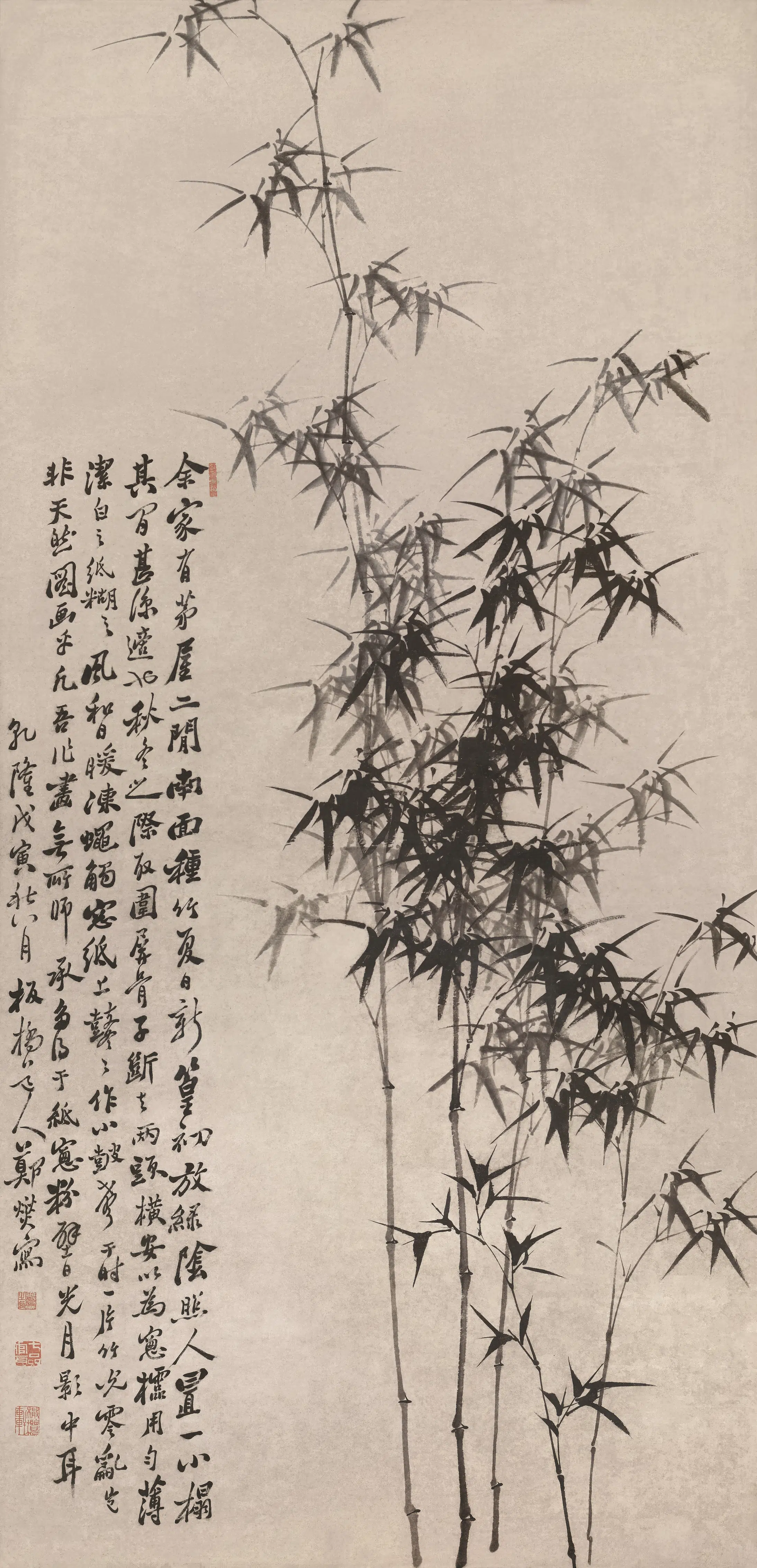 清代【郑燮】《墨竹图轴》 第1张