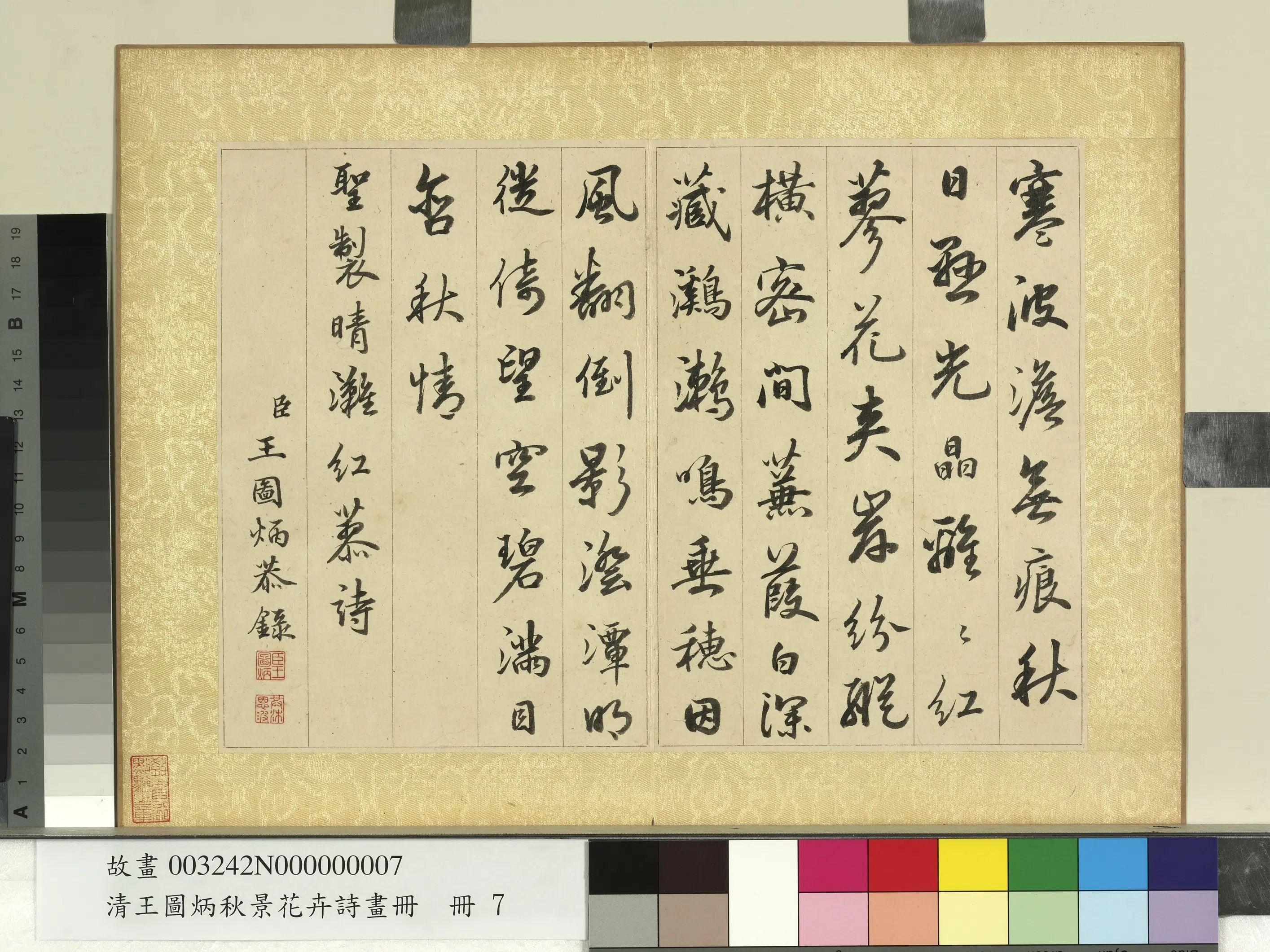 清代【王图炳】《秋景花卉诗画册》 第10张 清代【王图炳】《秋景花卉诗画册》 第10张