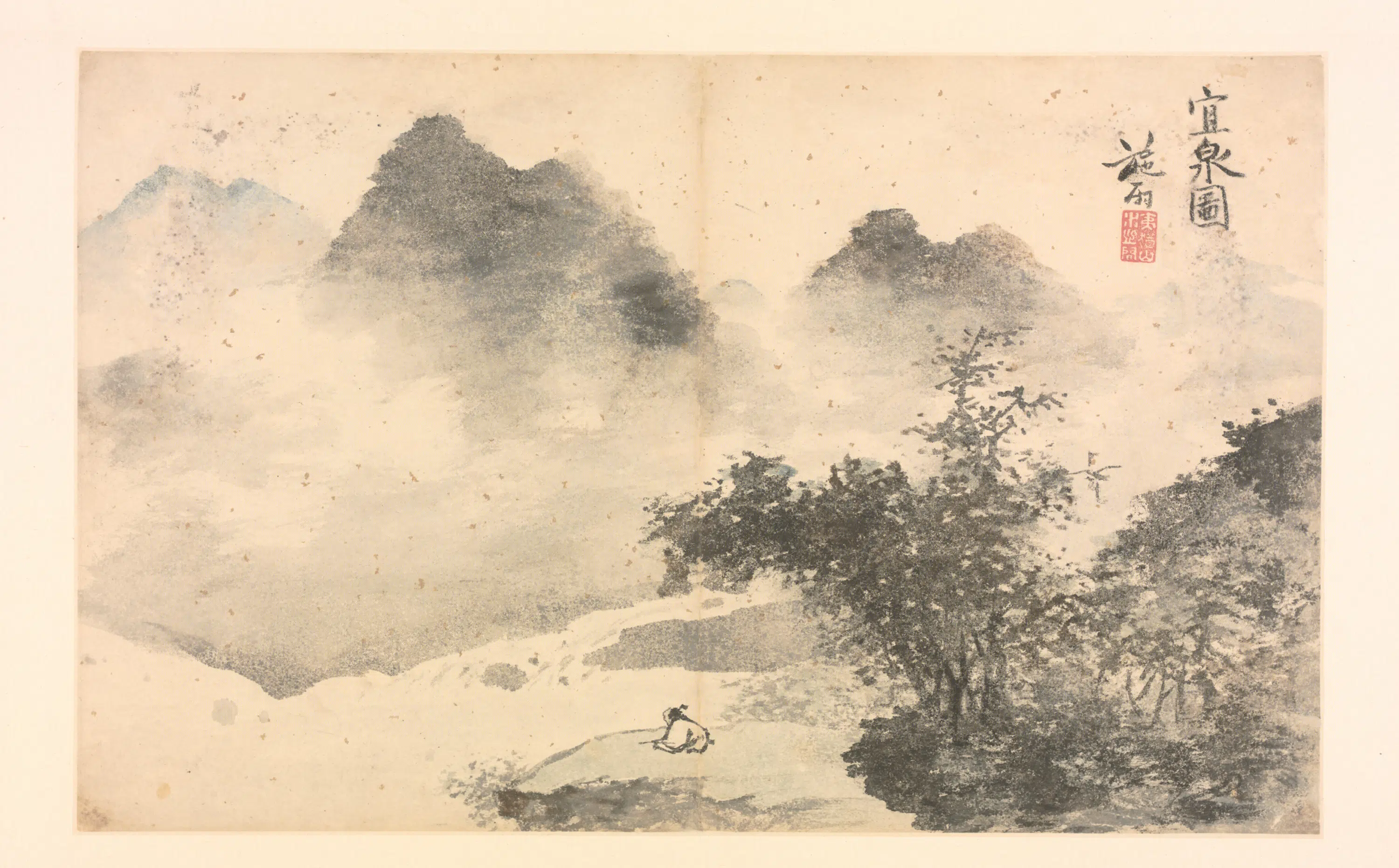 明朝【施雨】《山水花卉册》 第5张