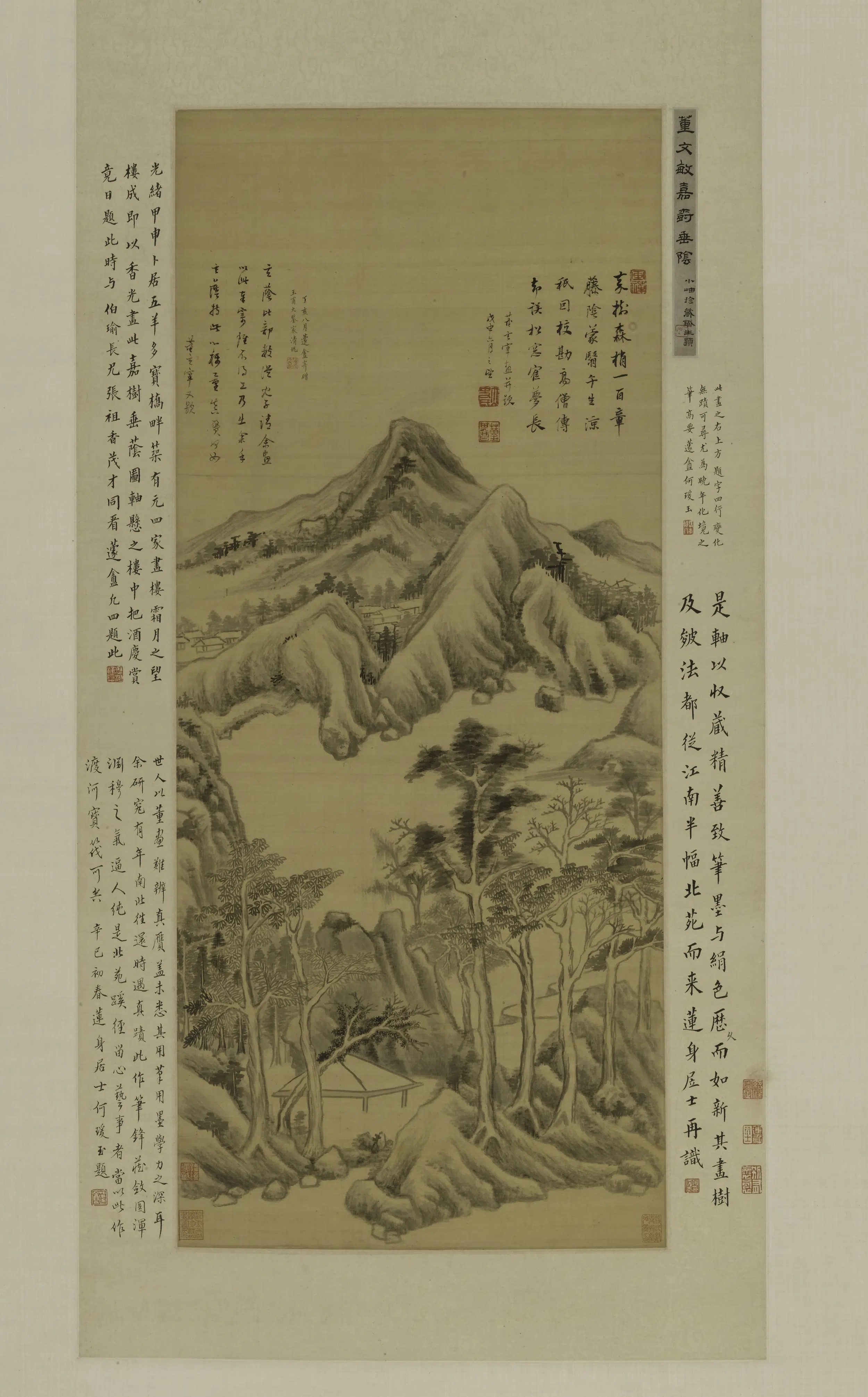 明朝【董其昌】《嘉树垂阴图轴》