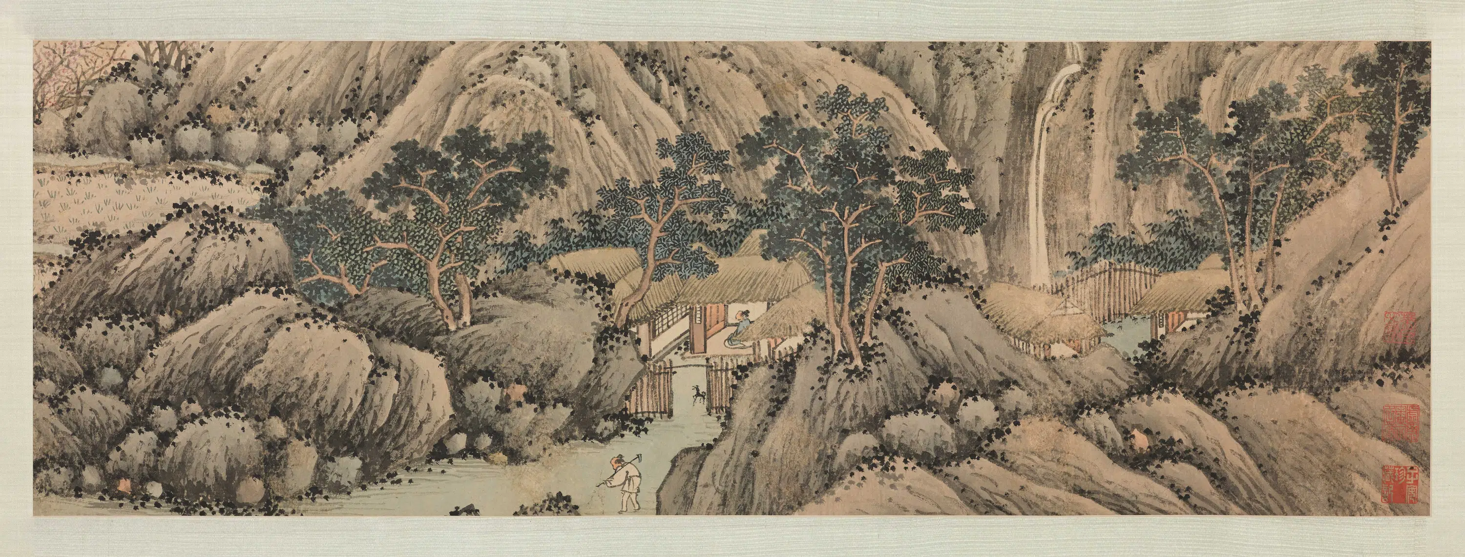 明朝【沈周】《耕读图卷》