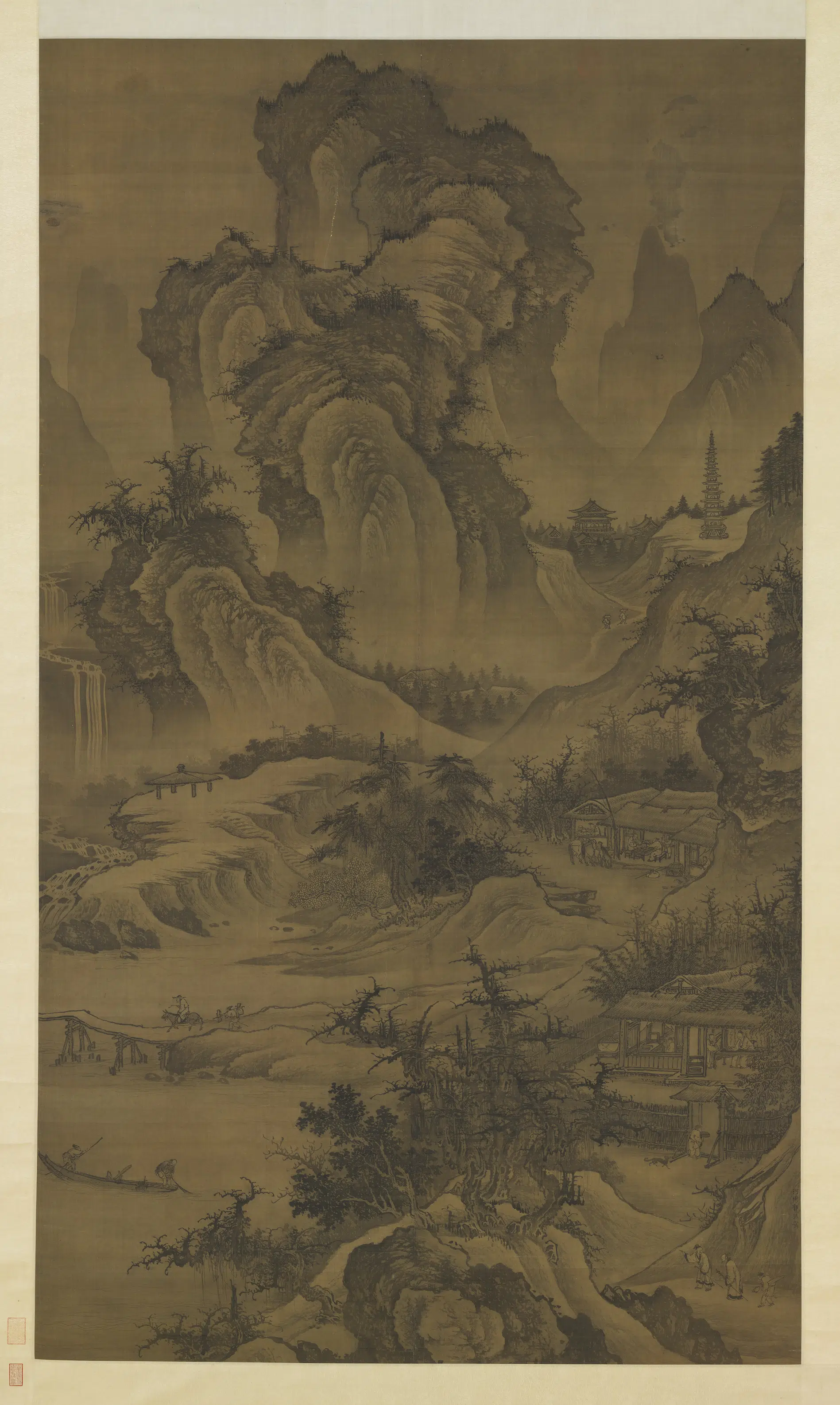 北宋【郭熙】《山庄高逸图轴》