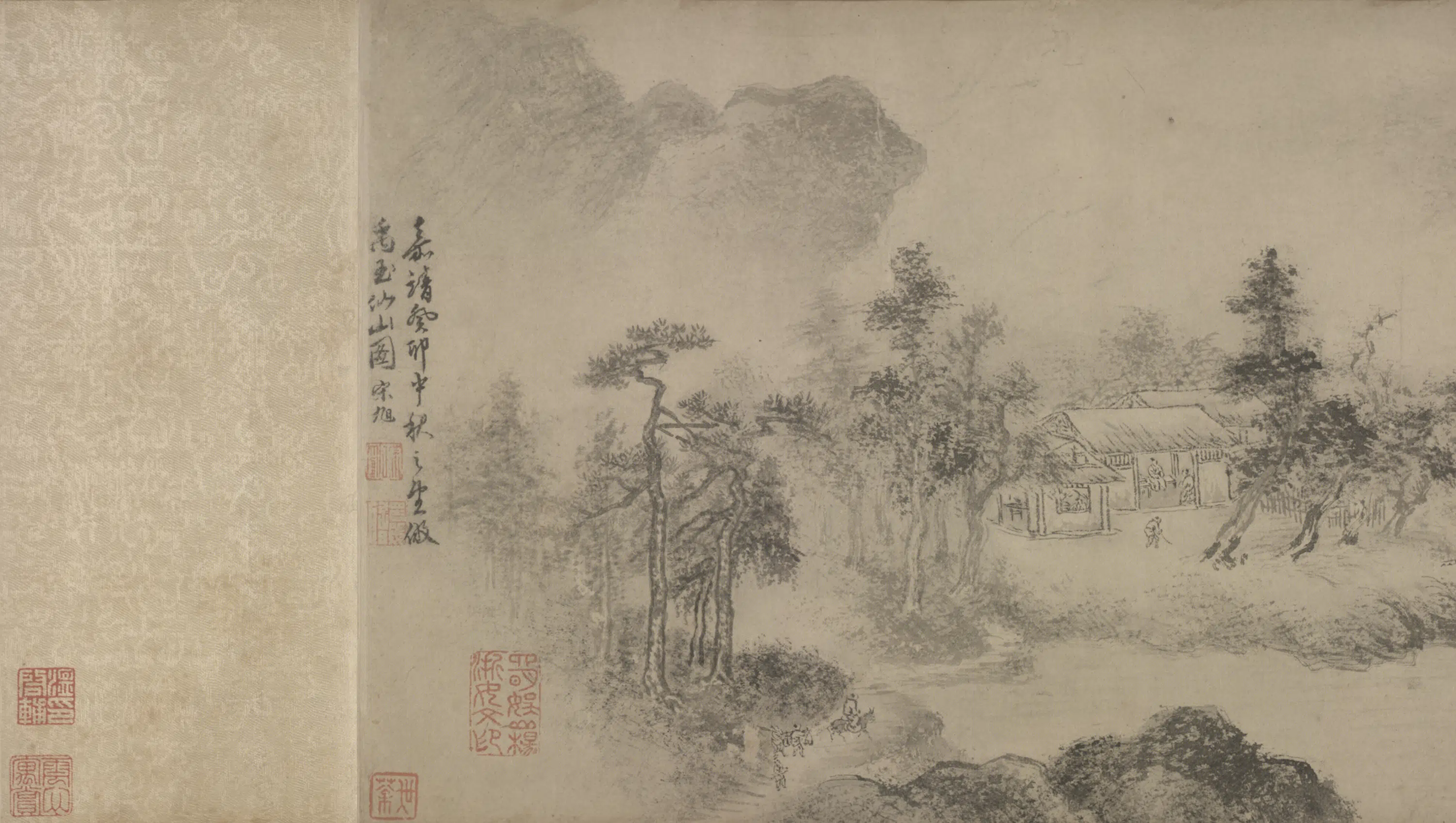 宋代【夏圭】《宋旭仿夏圭仙山图卷》