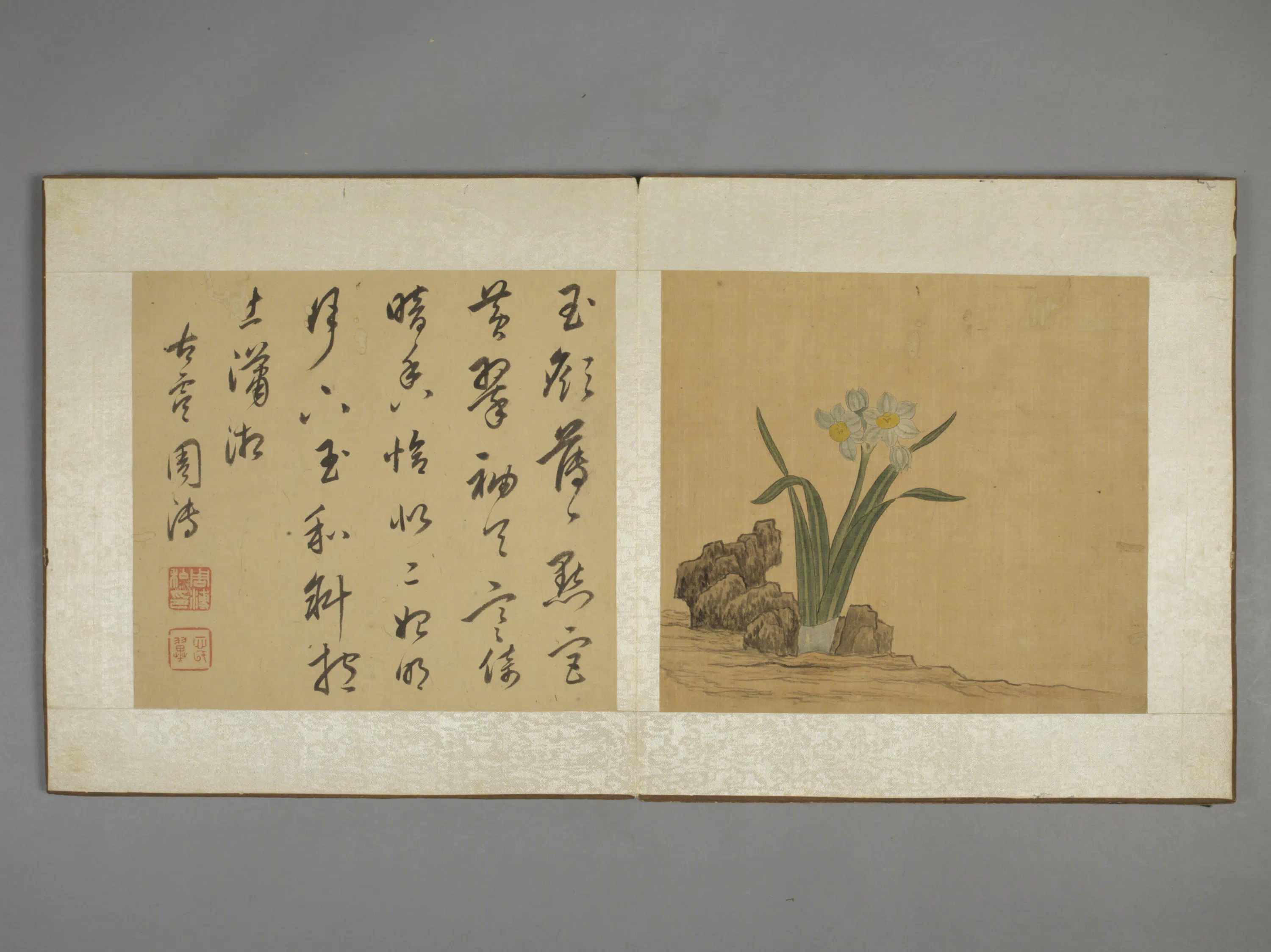 清代【陈字】《花卉人物册（10开）》 第10张