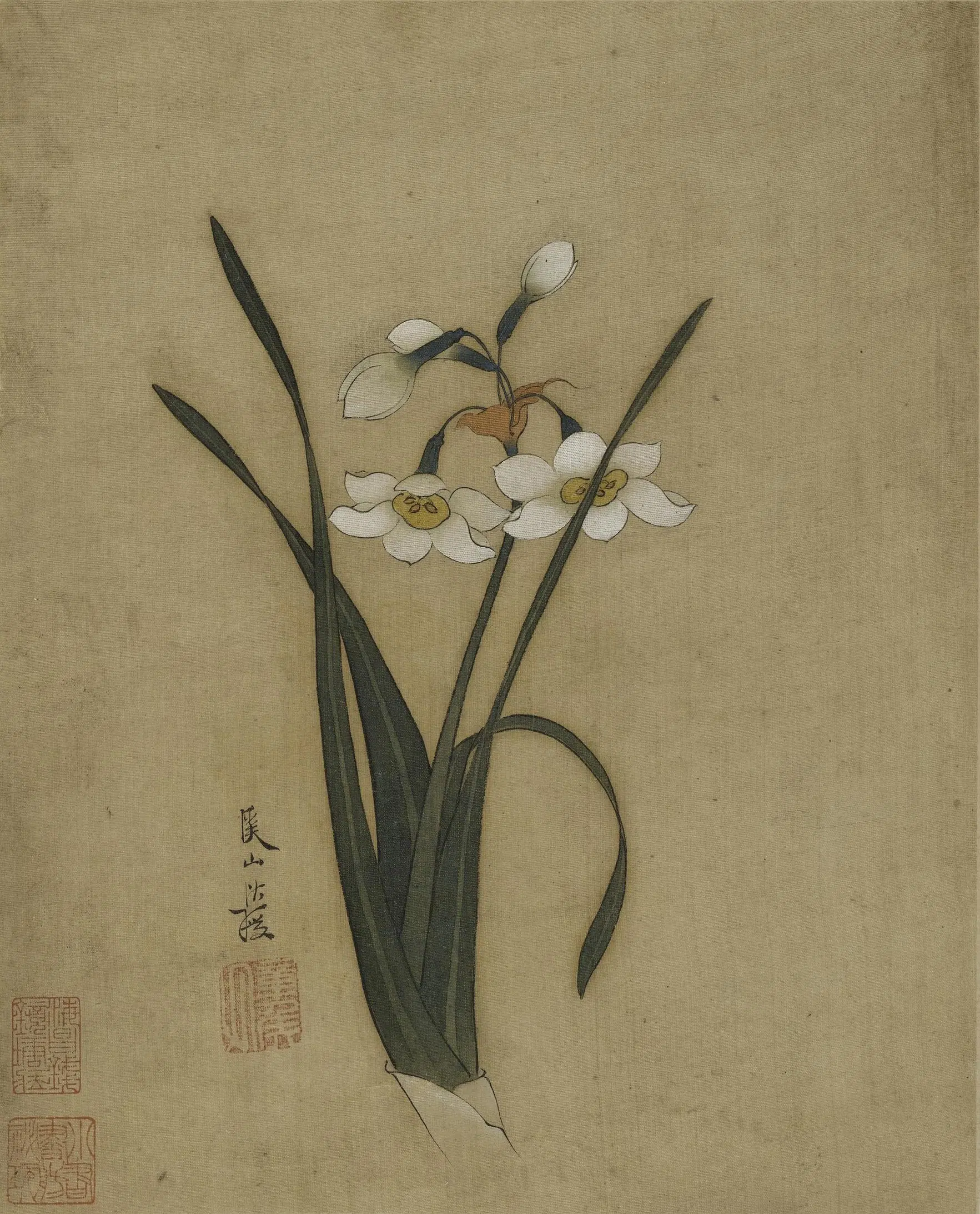 明朝【陈洪绶】《花鸟草虫册》 第3张 明朝【陈洪绶】《花鸟草虫册》 第3张