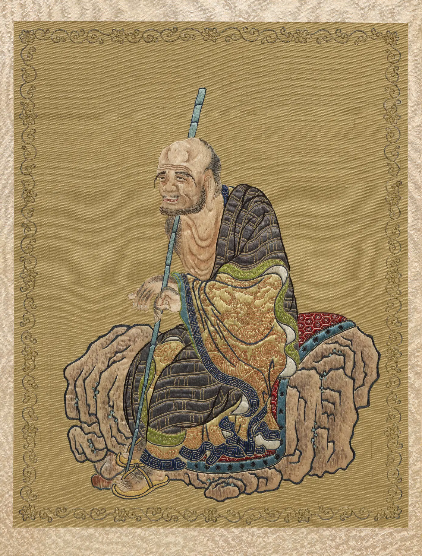 清代【毕沅】《绣毕沅书御制十六罗汉赞册-嘎纳嘎巴萨尊者》 第2张 清代【毕沅】《绣毕沅书御制十六罗汉赞册-嘎纳嘎巴萨尊者》 第2张