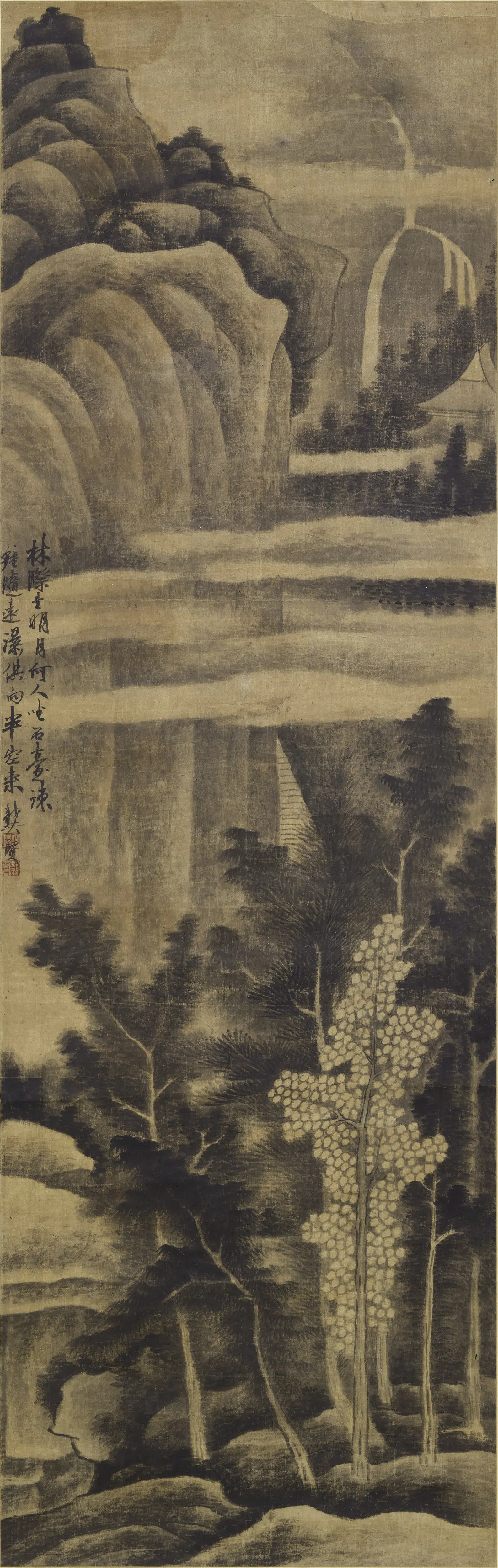 清代【龚贤】《山水轴-3》
