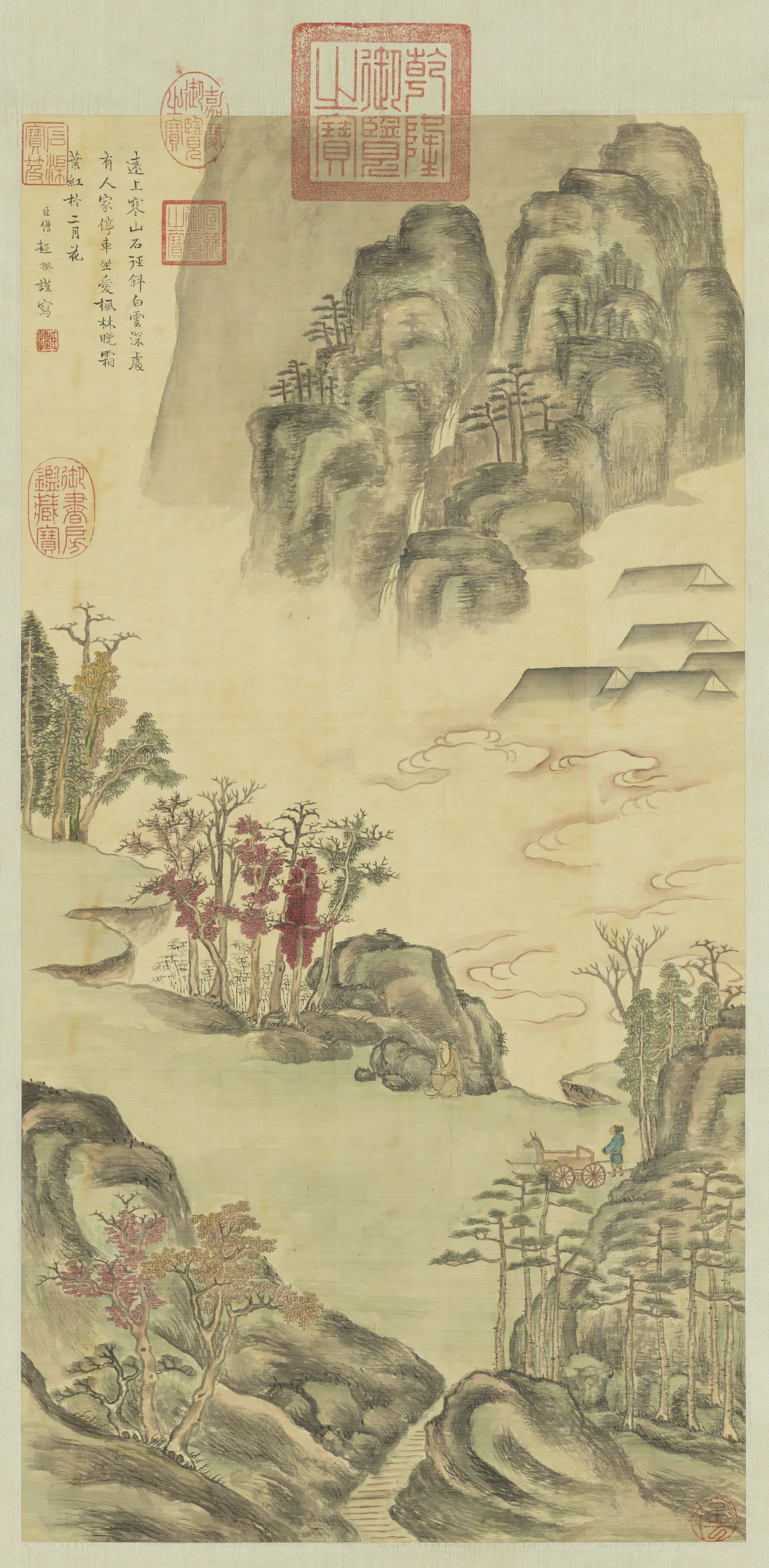清【超揆】《杜牧诗意图轴》 第1张
