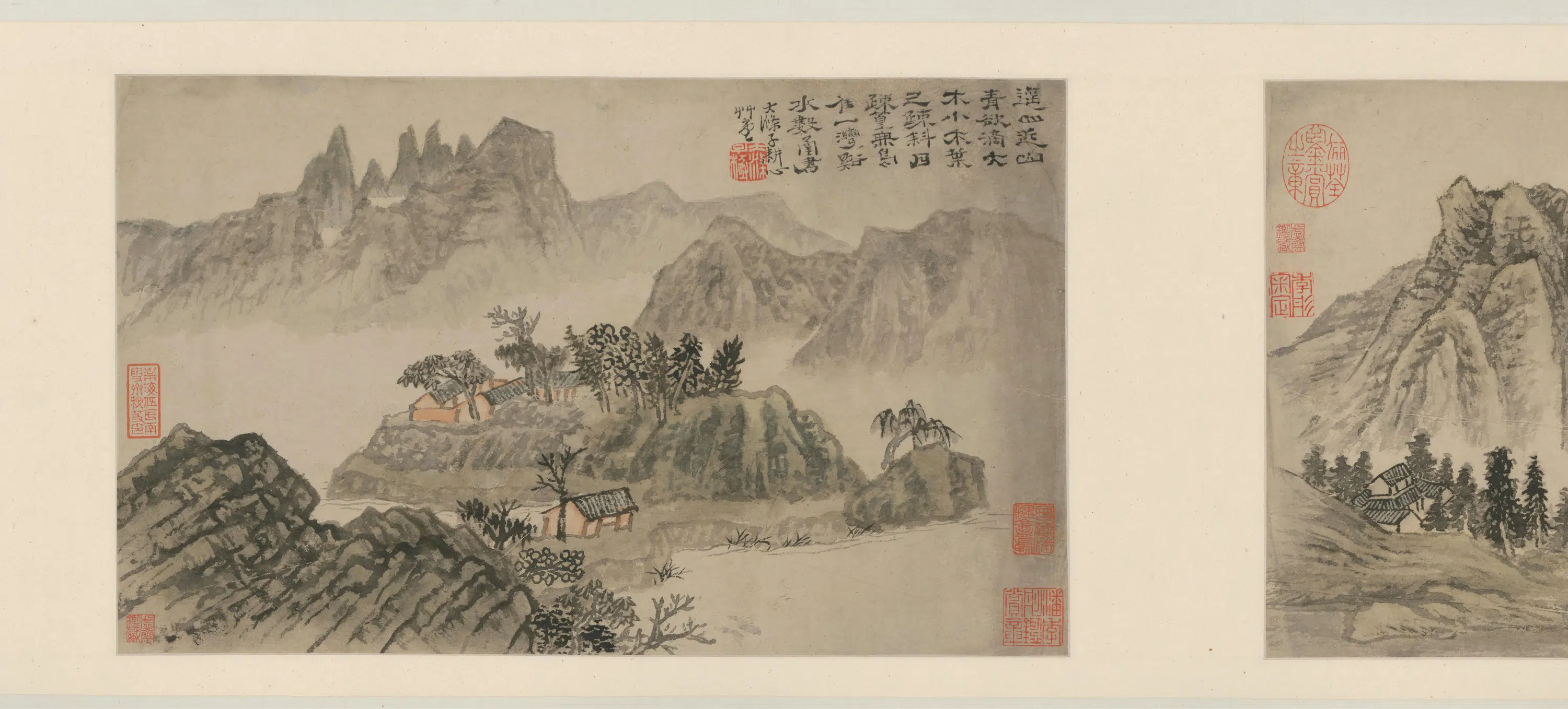 清代【石涛】《山水图卷(四段)》 第3张 清代【石涛】《山水图卷(四段)》 第3张