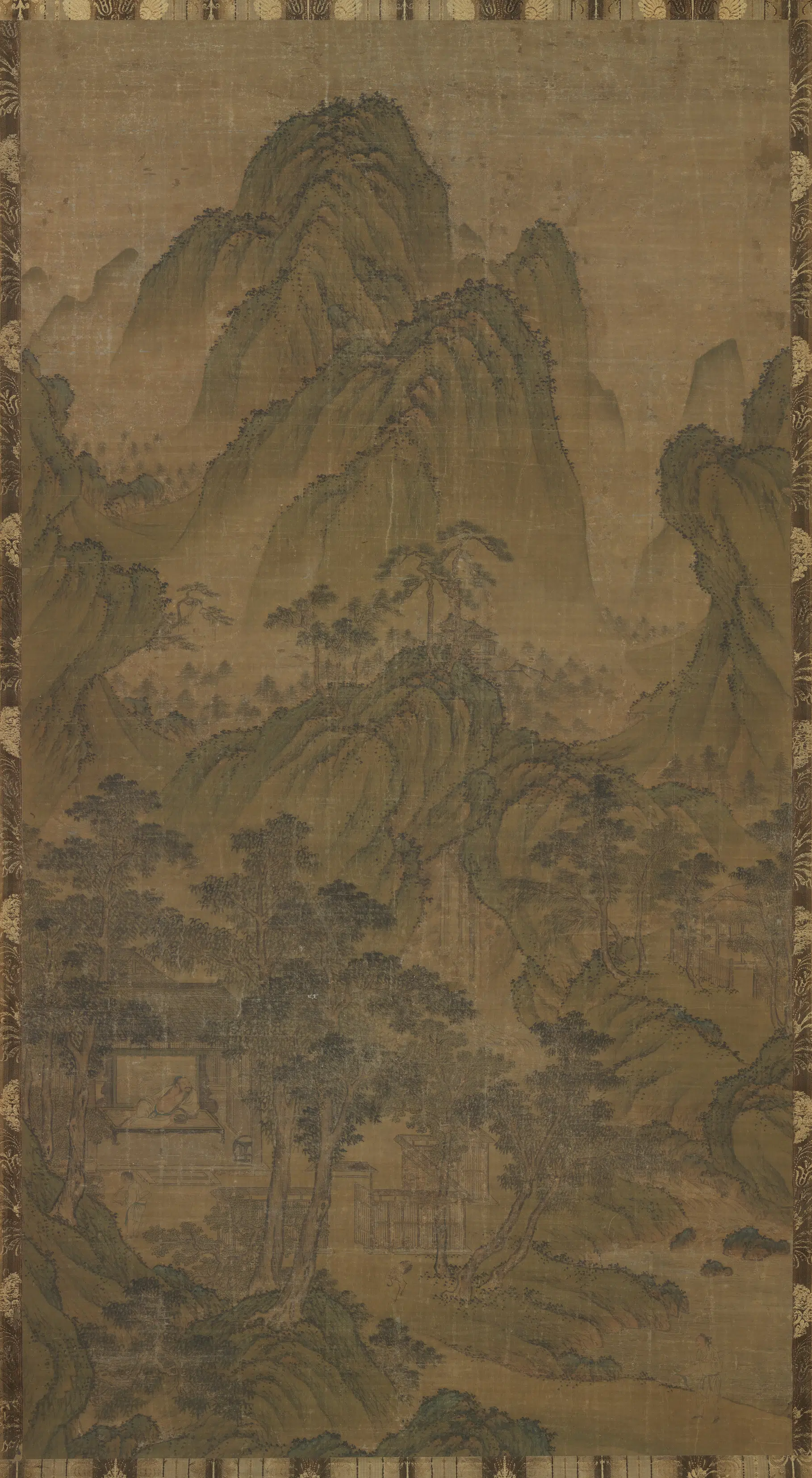 明朝《明人仿戴文进山水图轴》