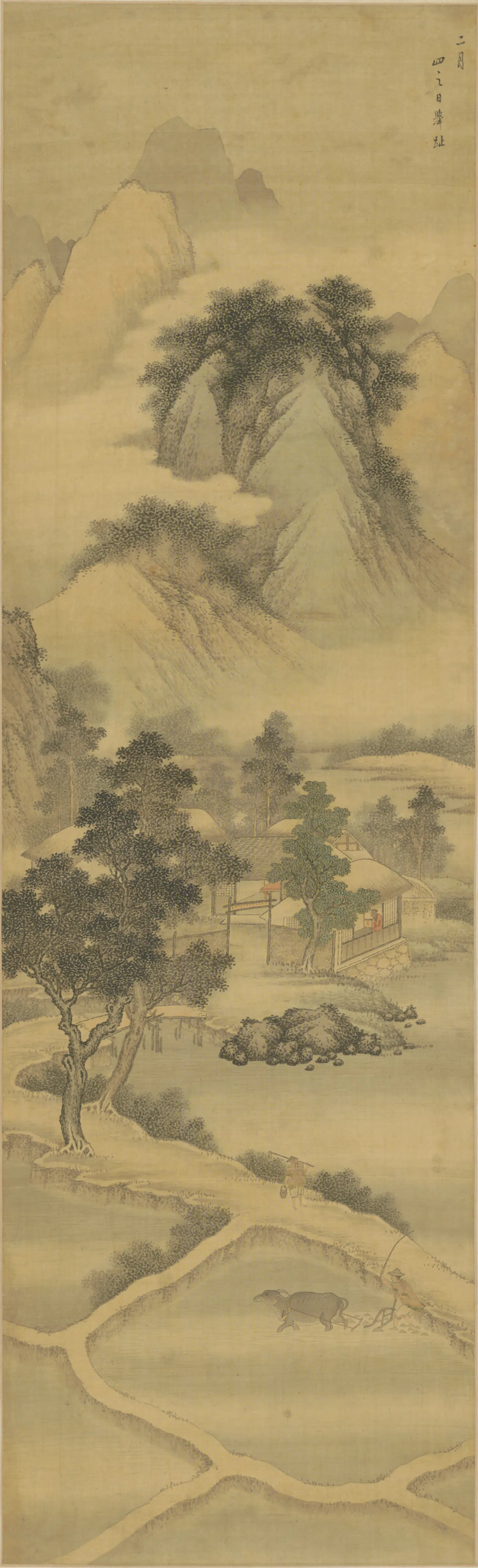 清代【王槩(概)】《豳风图屏(12开)》 第5张 清代【王槩(概)】《豳风图屏(12开)》 第5张