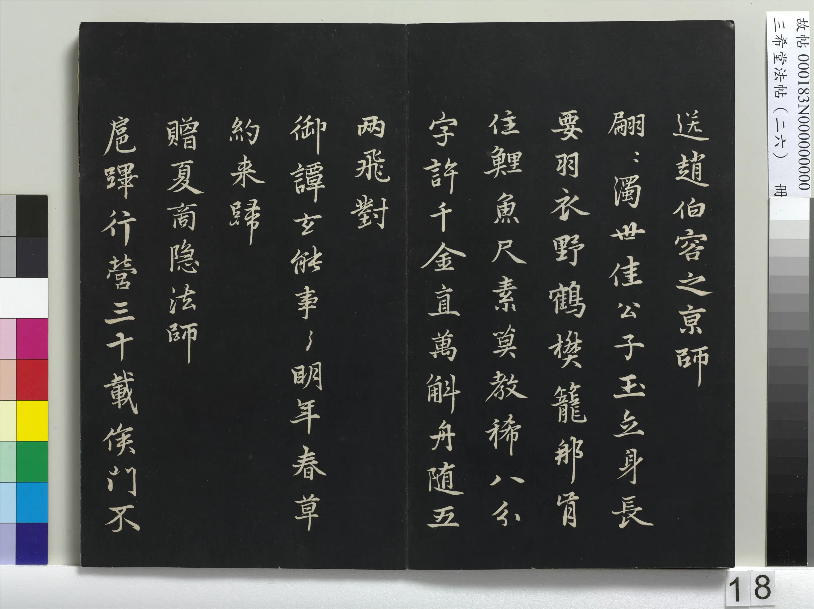 元代【张雨】《三希堂法帖（二十六）册-元张雨为孔昭书四书》 第2张