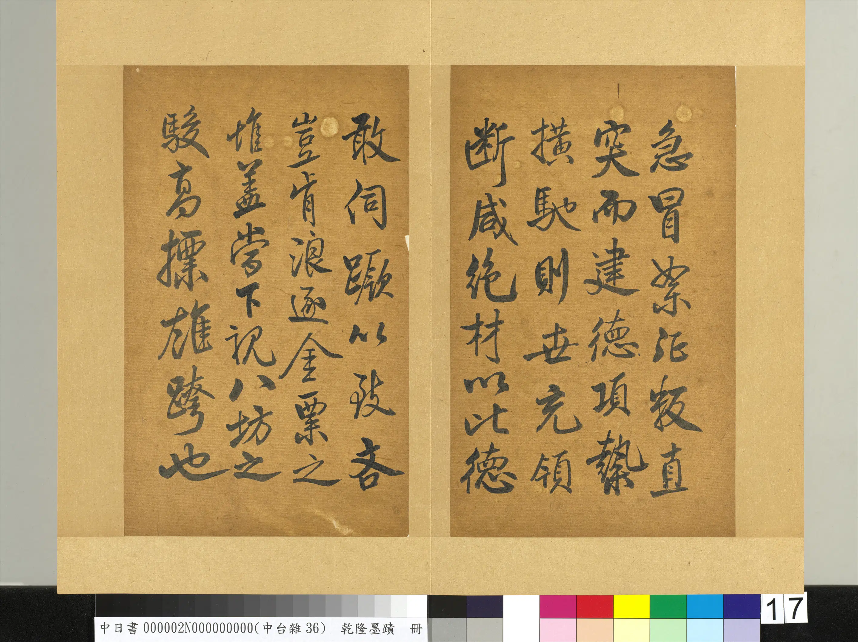 清代【爱新觉罗弘历-乾隆-清高宗】《乾隆墨迹(二)册-书宋米芾天马赋》 第4张 清代【爱新觉罗弘历-乾隆-清高宗】《乾隆墨迹(二)册-书宋米芾天马赋》 第4张