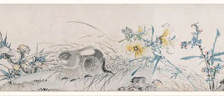 清代【陈嘉言】《花卉鸟兽图卷》 第5张 清代【陈嘉言】《花卉鸟兽图卷》 第5张