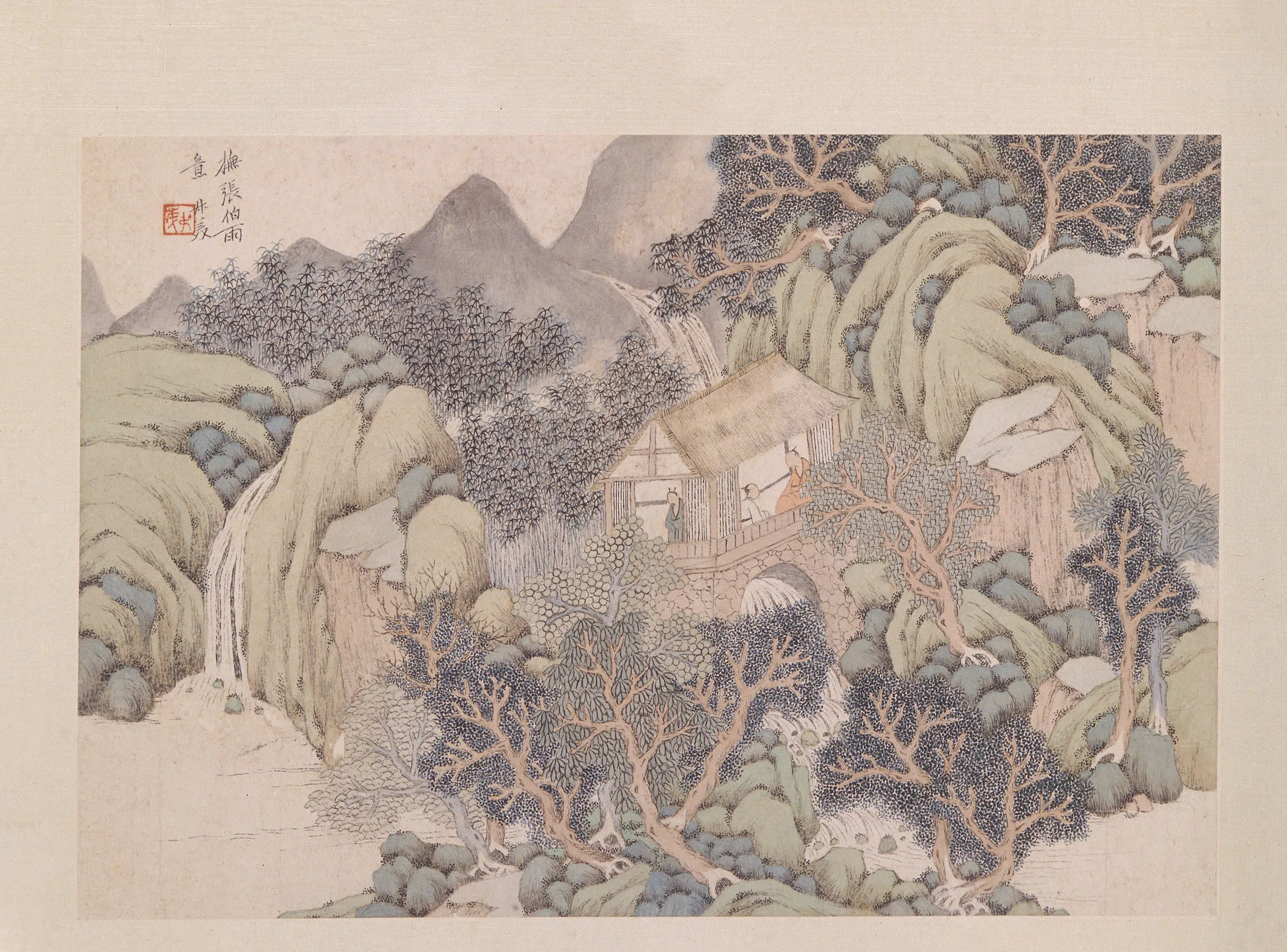 清代【钱杜】《人物山水册》