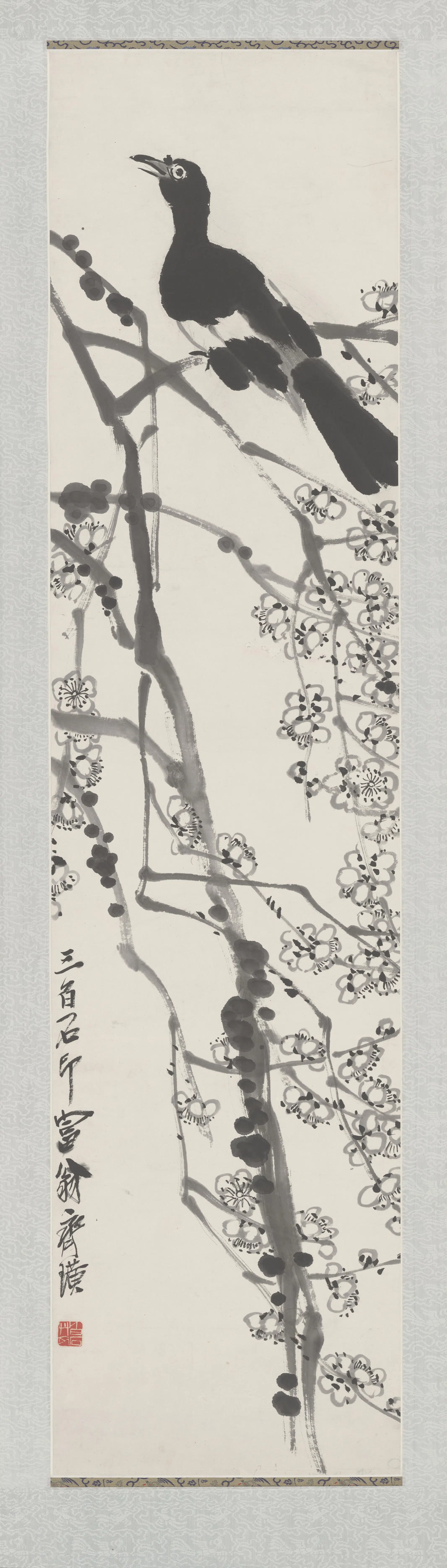 近现代【齐白石】《梅花轴-3》