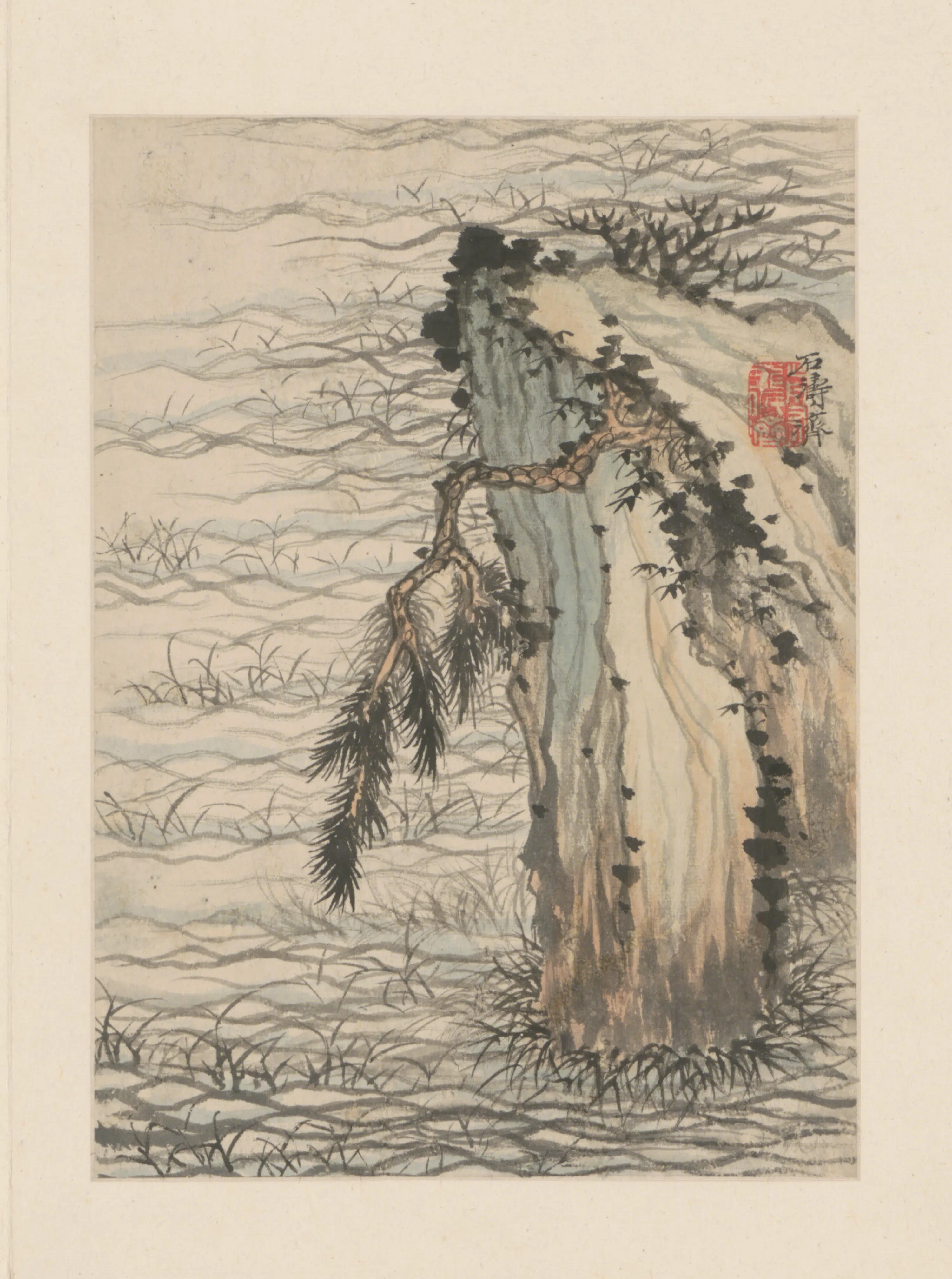 清代【石涛】《山水图册-1(8开)》 第6张 清代【石涛】《山水图册-1(8开)》 第6张