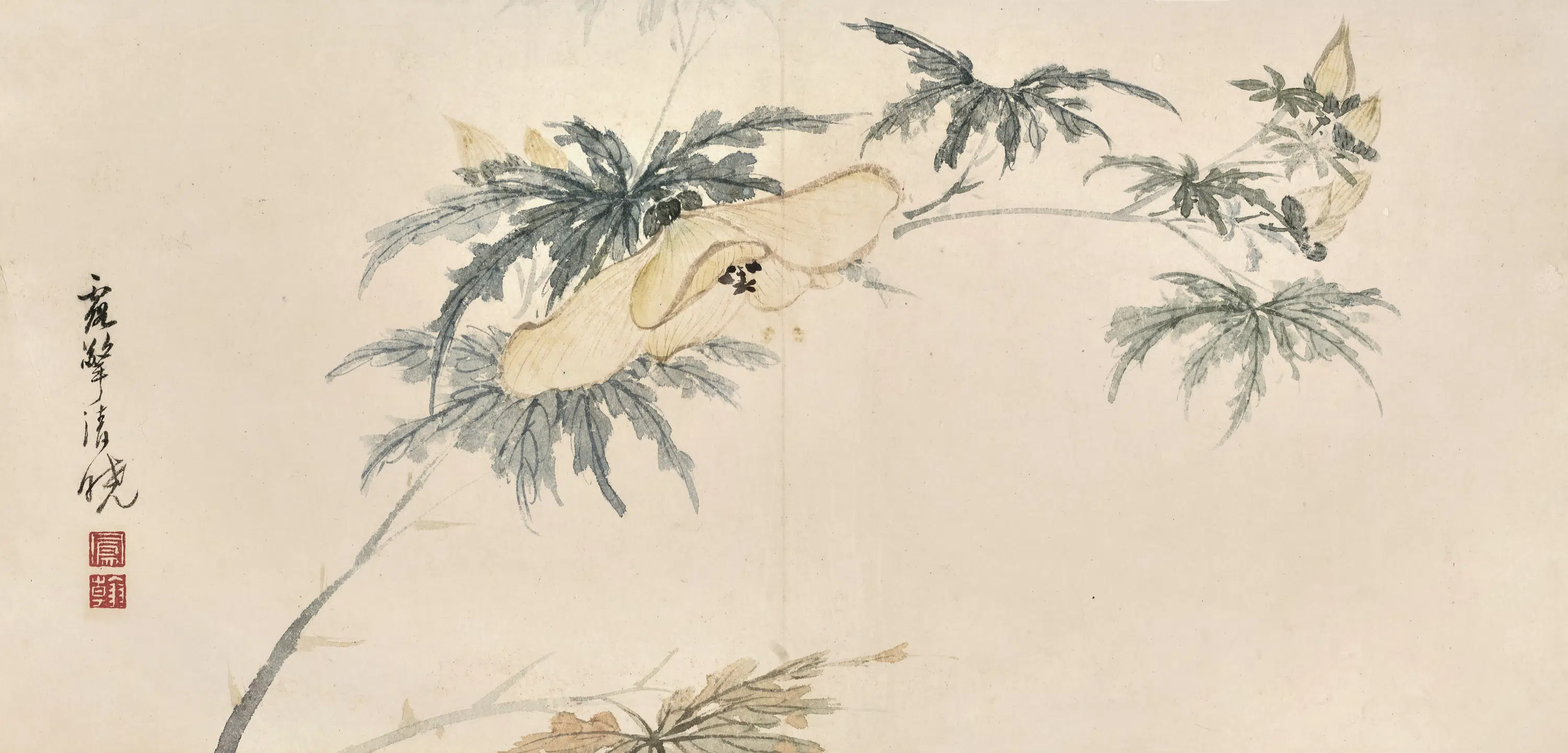 清代【高凤翰】《山水花卉图册》 第10张 清代【高凤翰】《山水花卉图册》 第10张