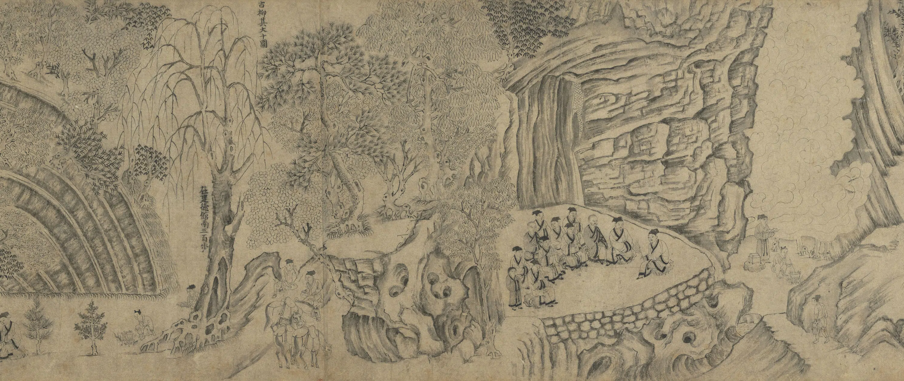 北宋【李公麟】《龙眠山庄图》 第5张