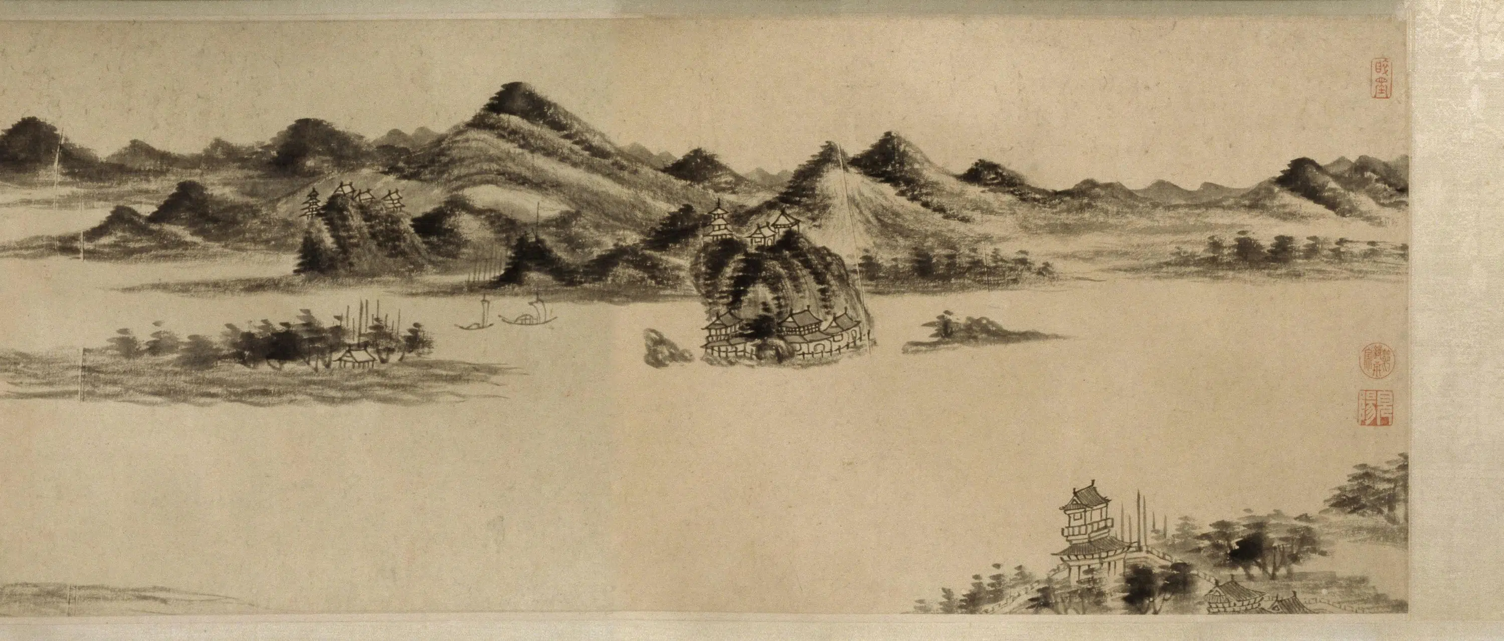 清代康熙【严绳孙】《张纯修禹之鼎等京口三山图卷》 第12张