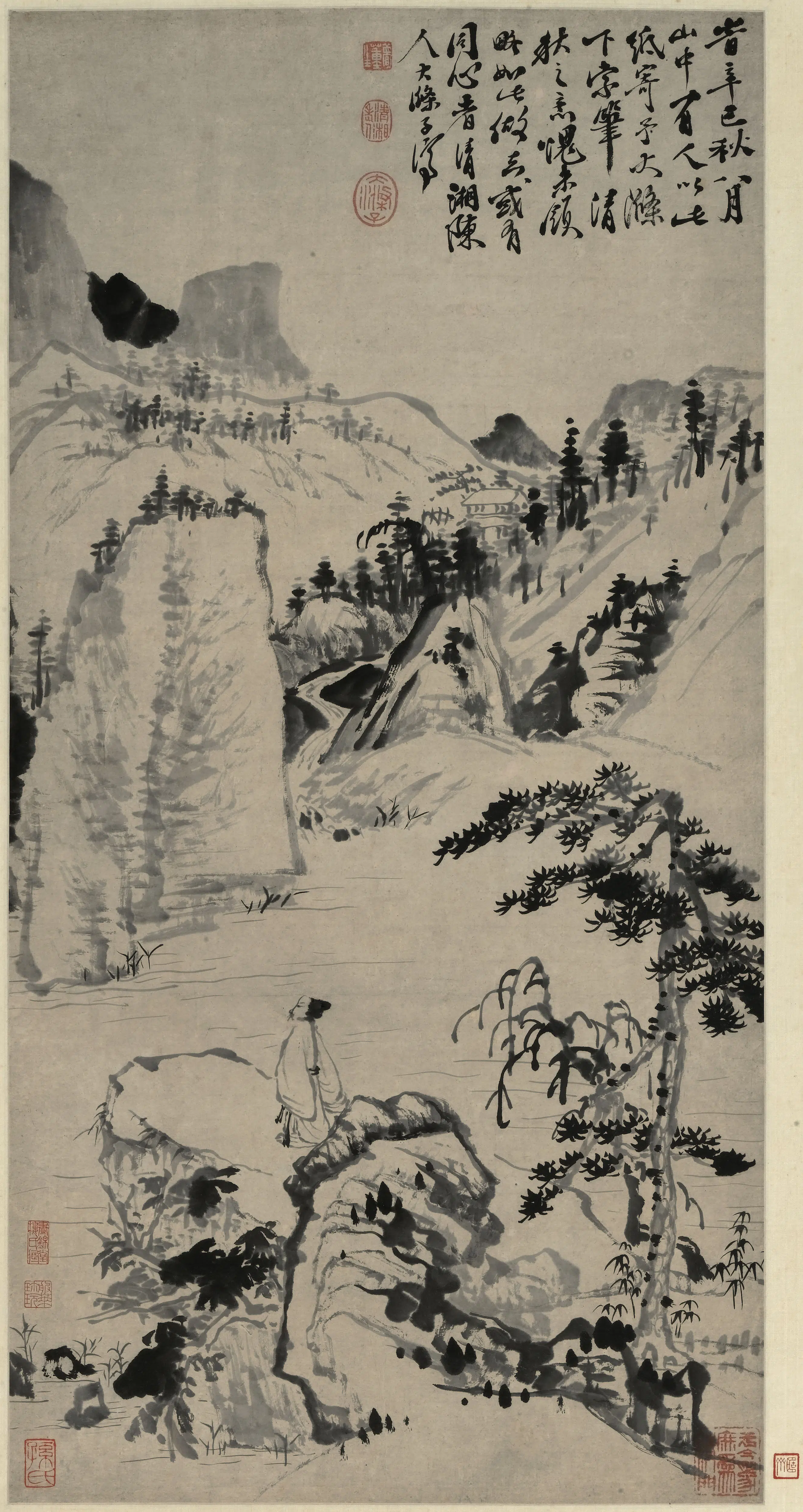清代【石涛】《清秋图轴》