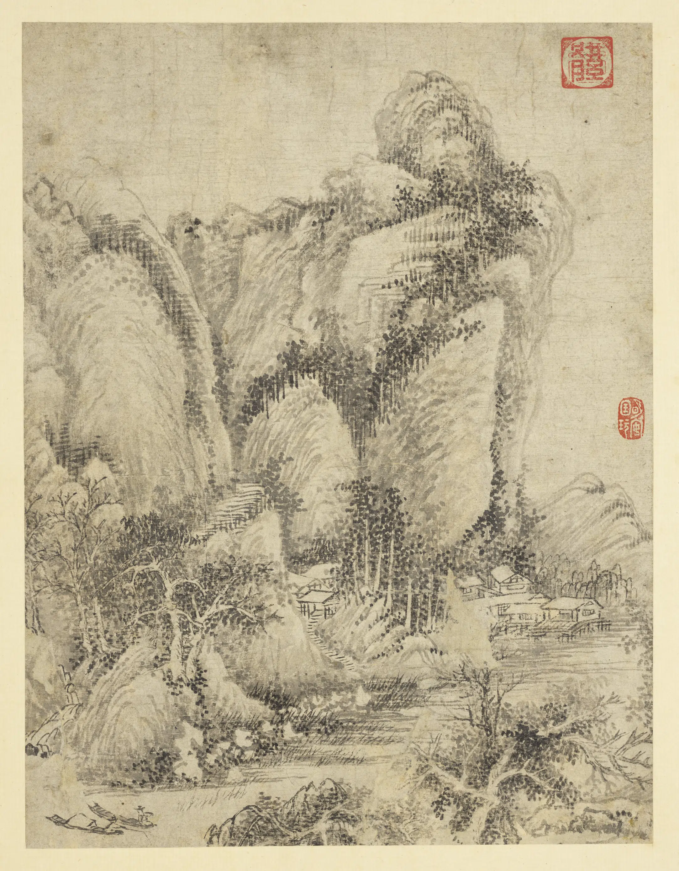 清朝【佚名】《历代画幅集册-无款溪山仙馆》