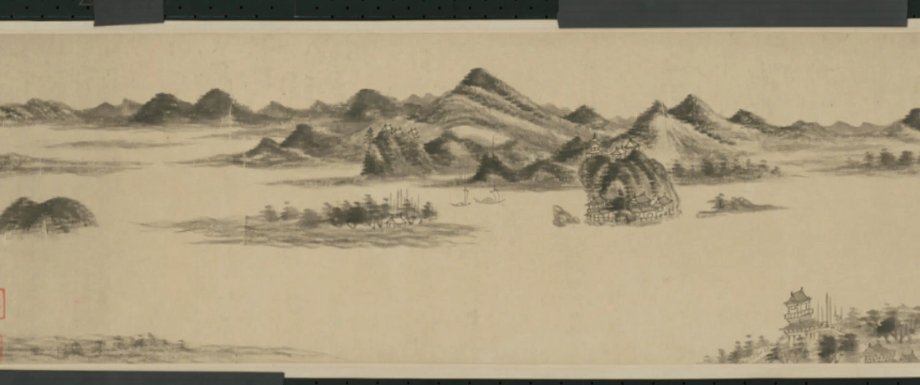 清代【禹之鼎】《等三家画金山焦山卷》 第10张 清代【禹之鼎】《等三家画金山焦山卷》 第10张