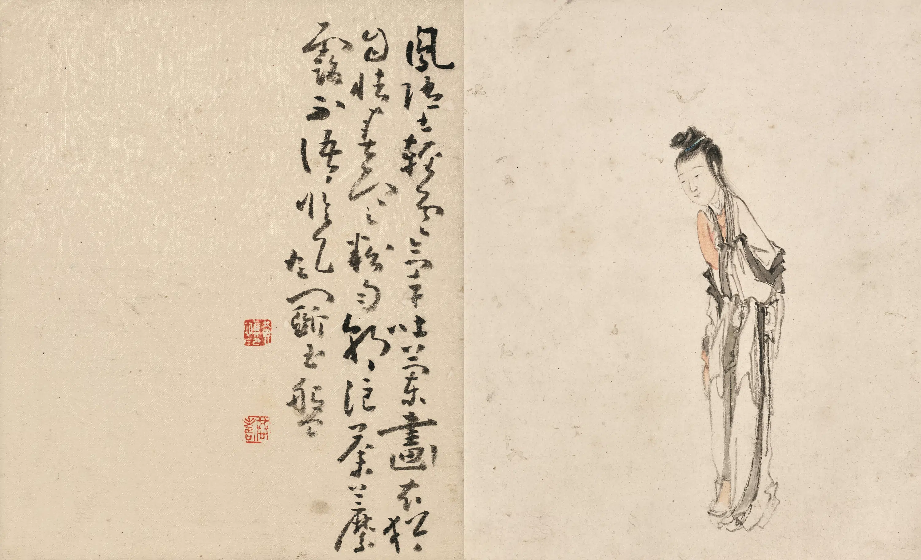 清代【黄慎】《美人图册》 第5张