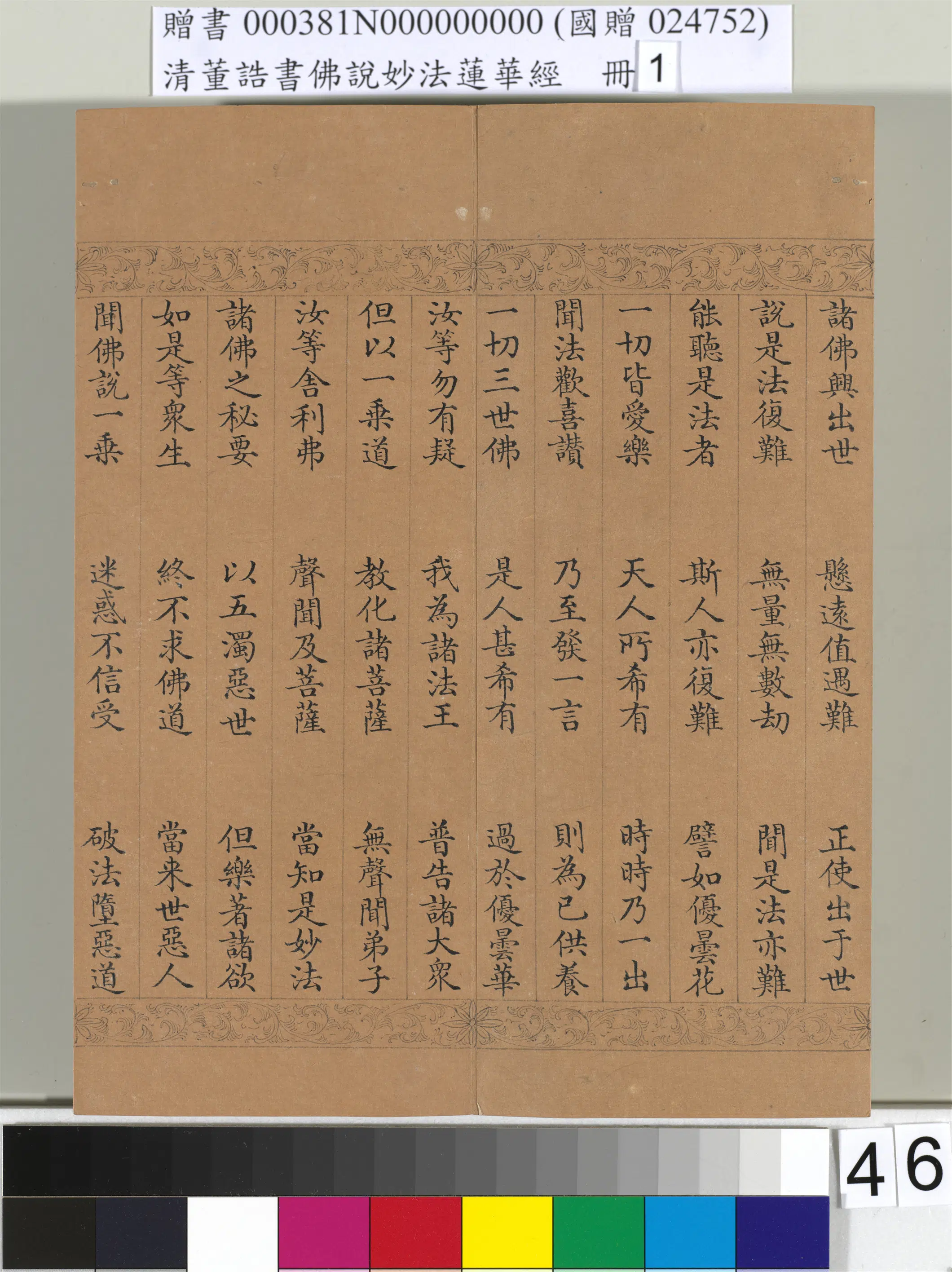 清代【董诰】《佛说妙法莲华经（一）册-47开》 第41张
