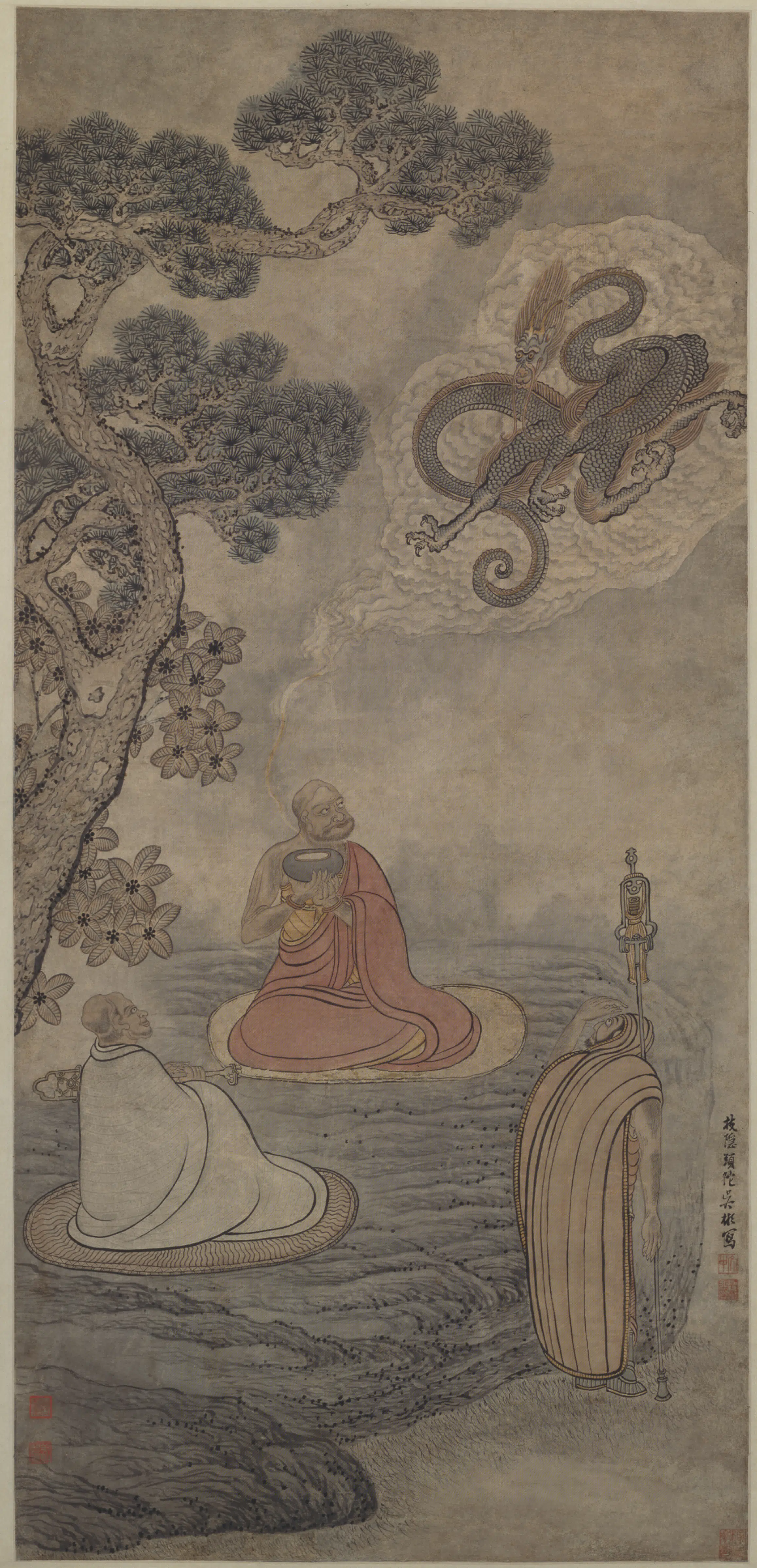 明朝【吴彬】《罗汉图轴》