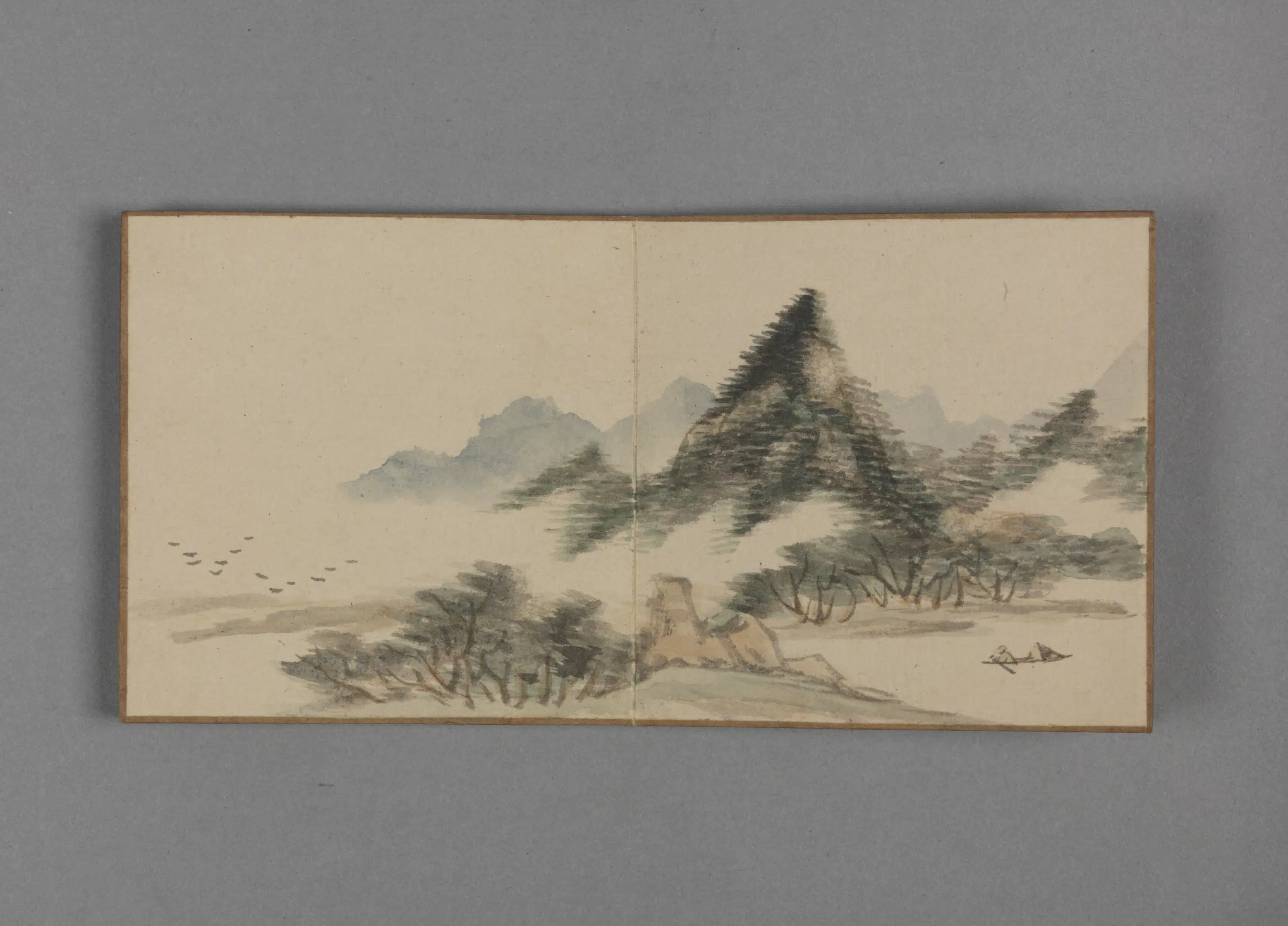 清代【董邦达】《山水册-2（12开）》 第12张
