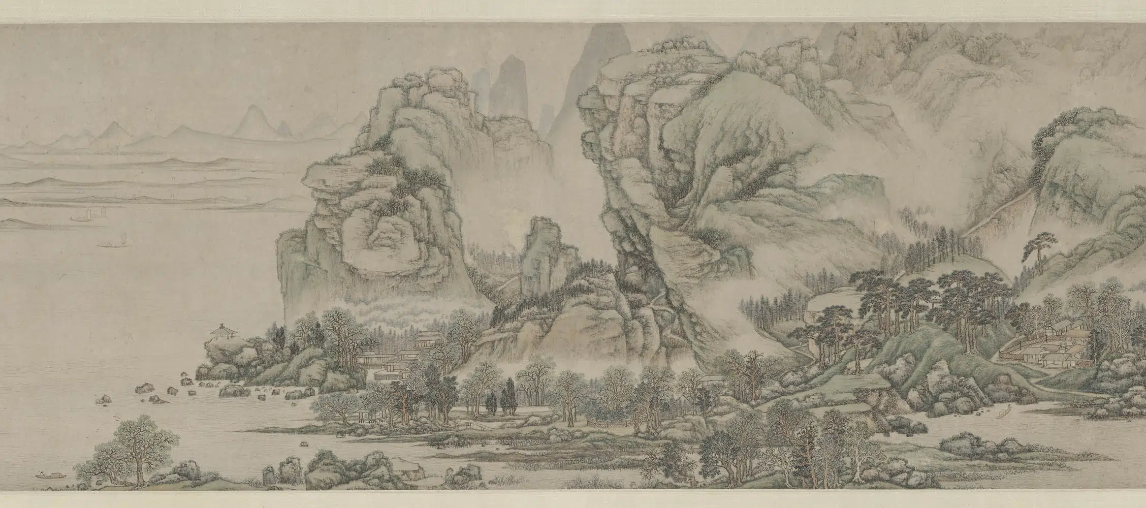 清代【蔡嘉】《春江叠嶂图卷》 第2张 清代【蔡嘉】《春江叠嶂图卷》 第2张