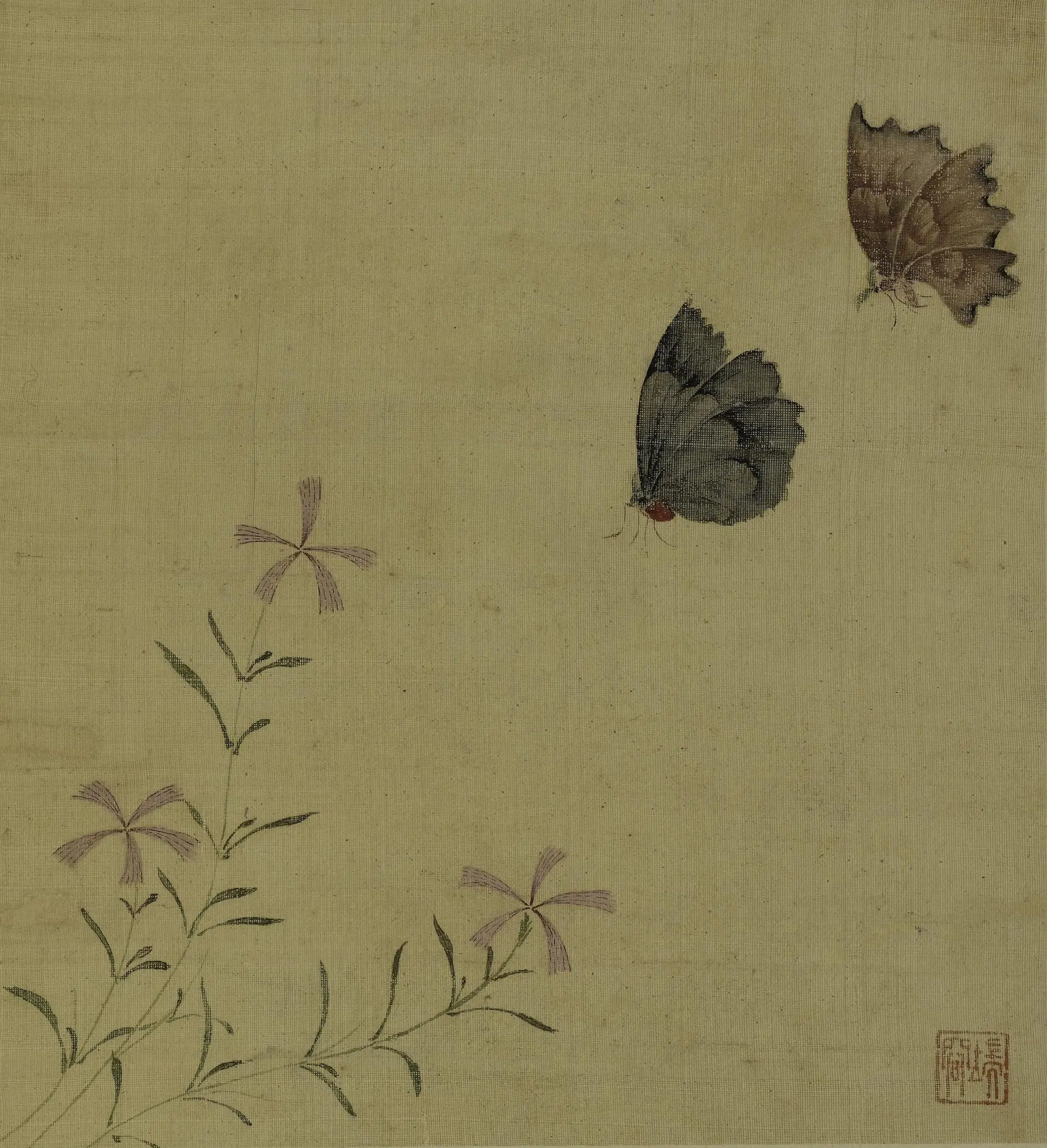 明朝【文俶】《花鸟草虫图册（八开）》