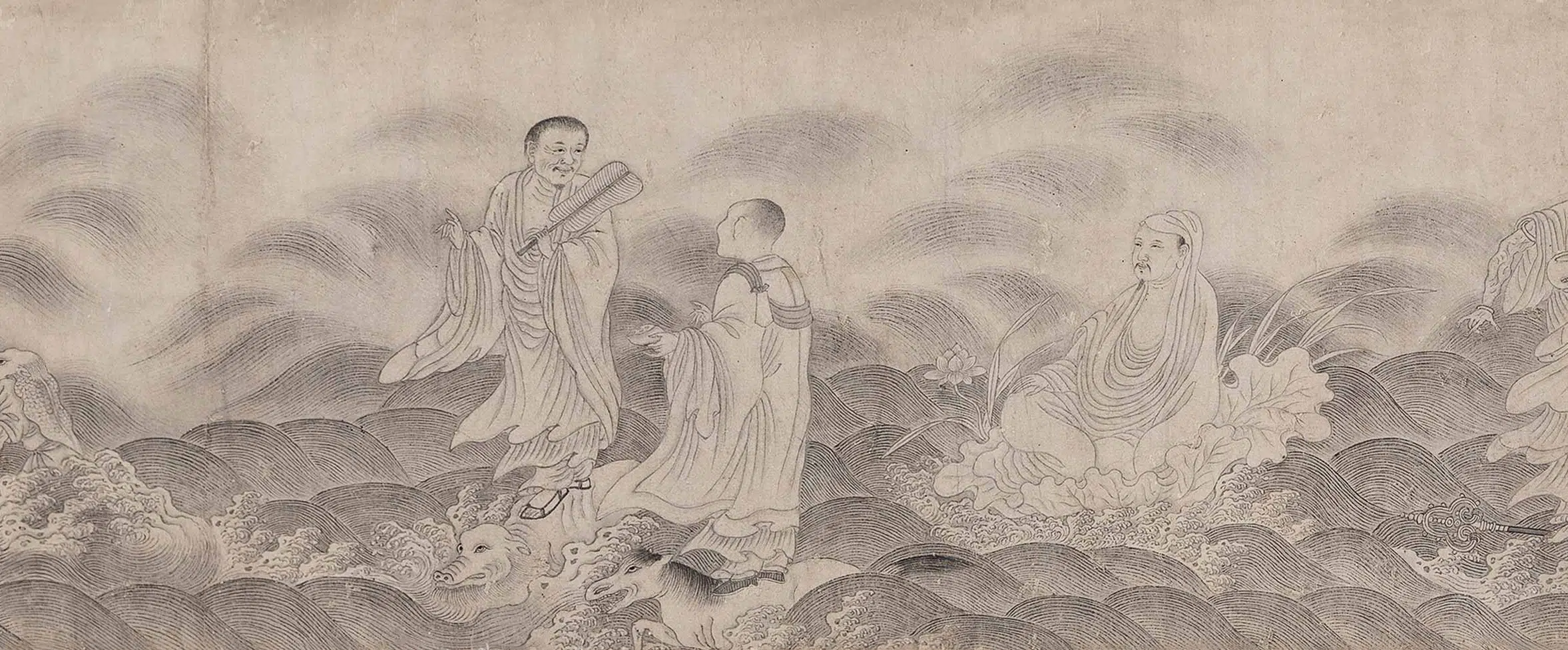明朝【叶绿】《白描罗汉卷》 第3张 明朝【叶绿】《白描罗汉卷》 第3张