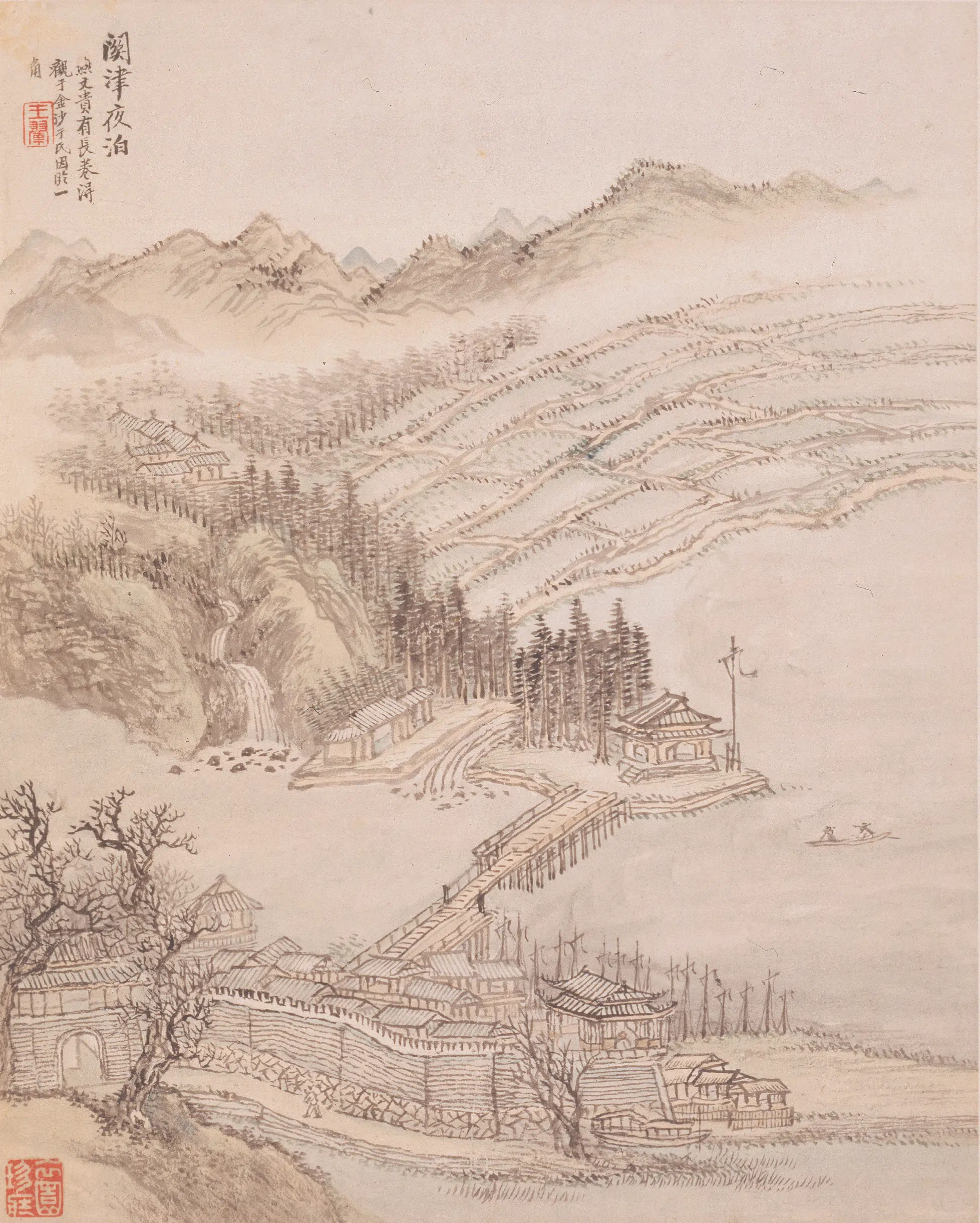 清代【王翚】《仿古山水册-2》 第9张