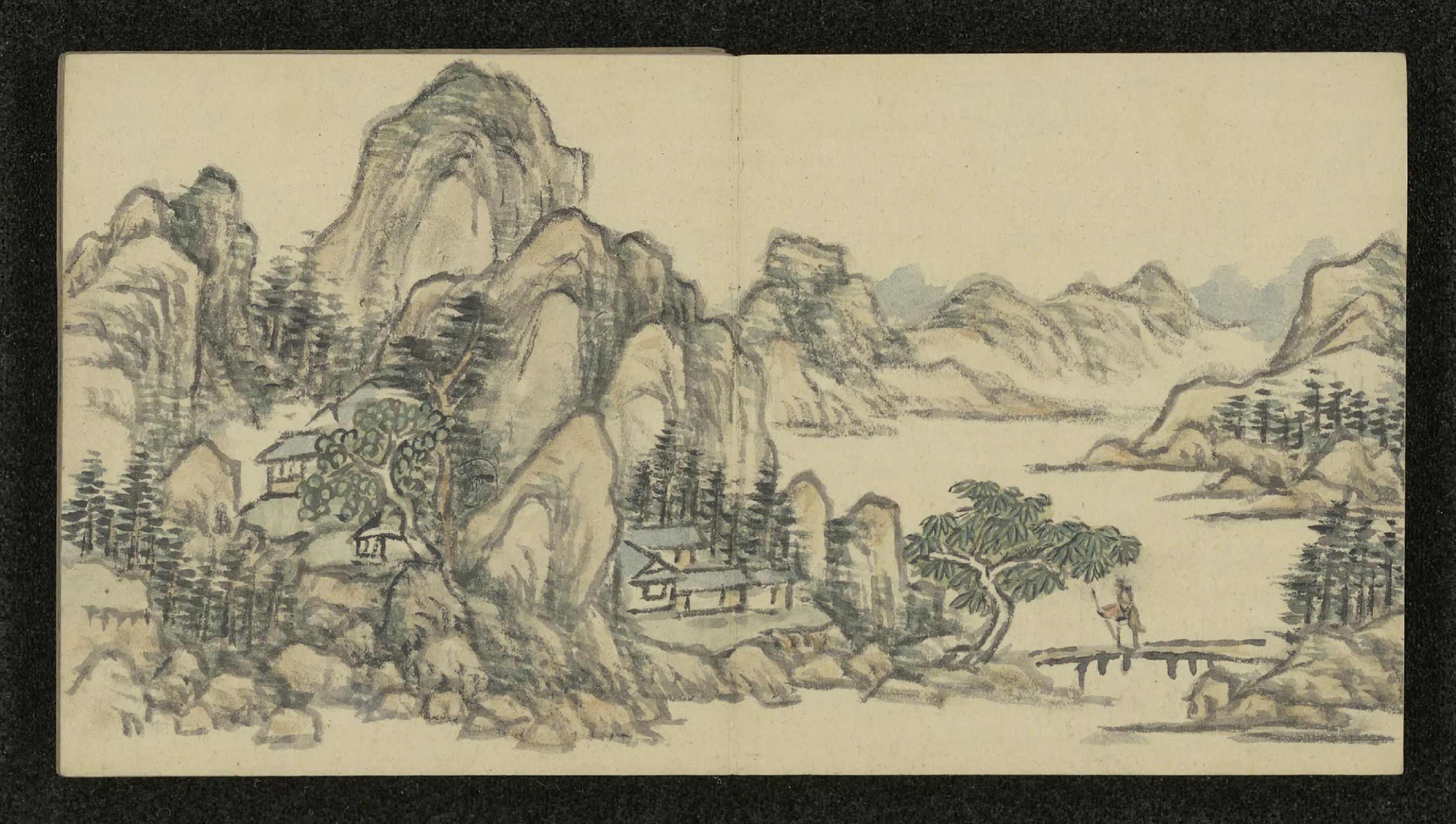 清代【方琮】《山水册（8开）》 第4张
