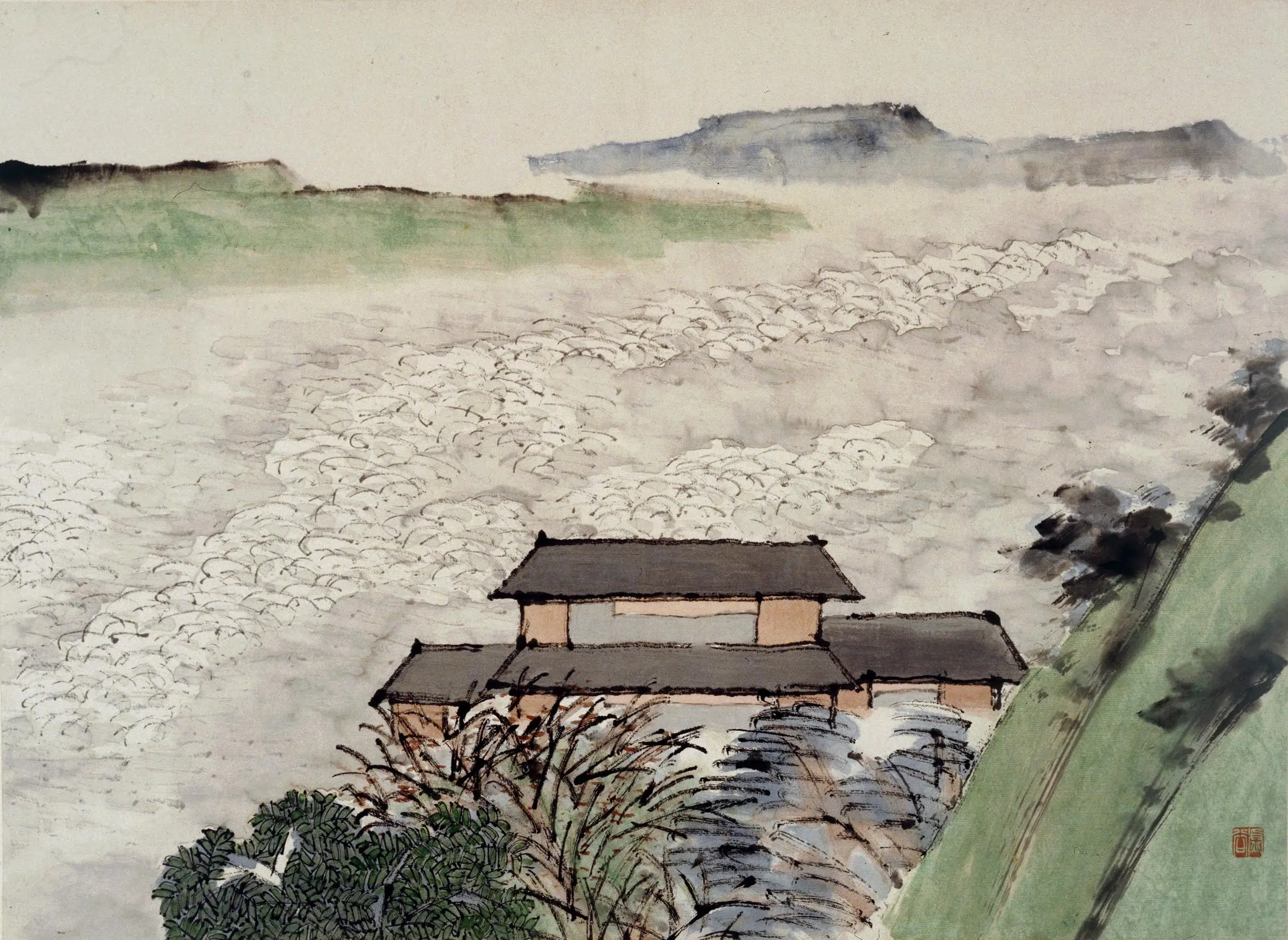 清代【虚谷】《山水册-1》 第12张 清代【虚谷】《山水册-1》 第12张
