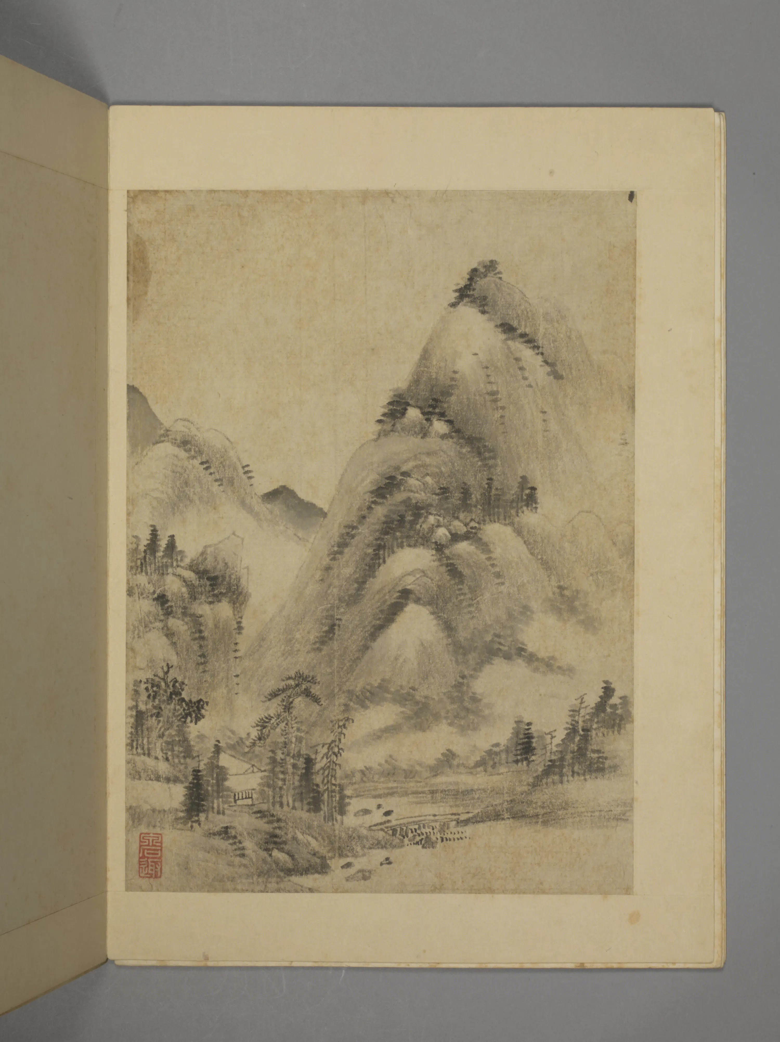 清代【赫奕】《仿元人山水册（8开）》 第4张