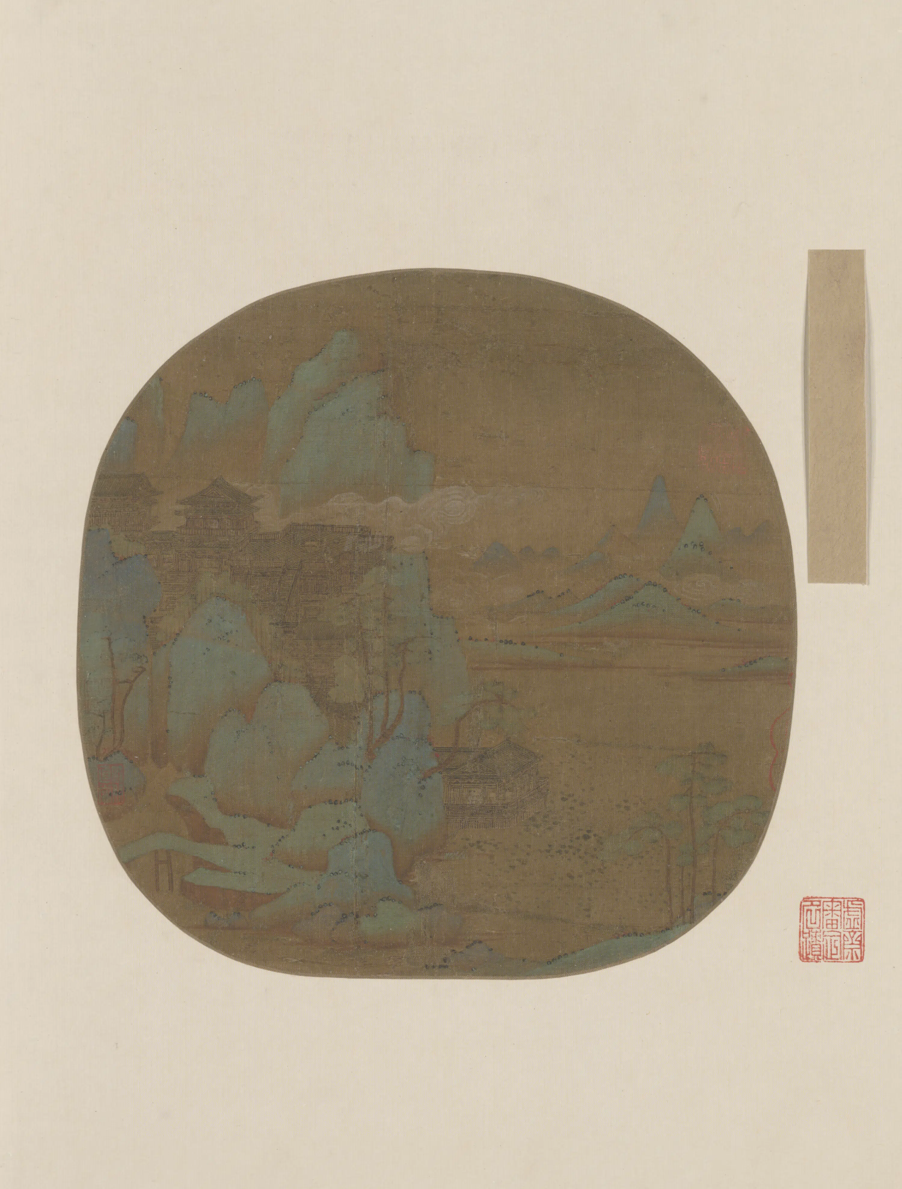 宋代【宋人】《名笔集胜册-仙山楼阁页》