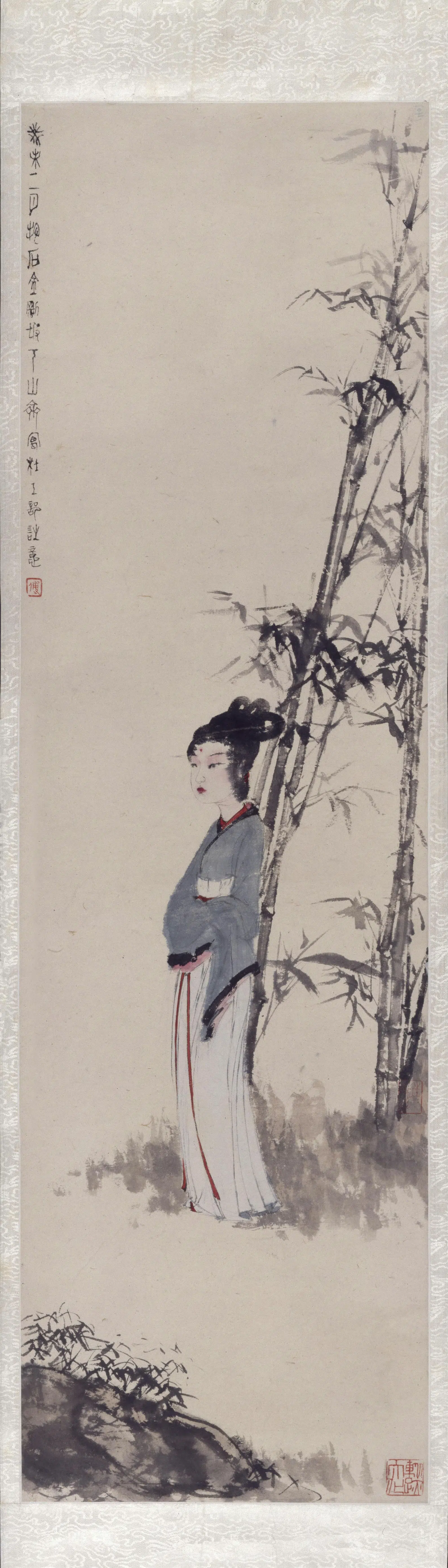 近现代【傅抱石】《杜甫诗意图轴》 第1张 近现代【傅抱石】《杜甫诗意图轴》 第1张
