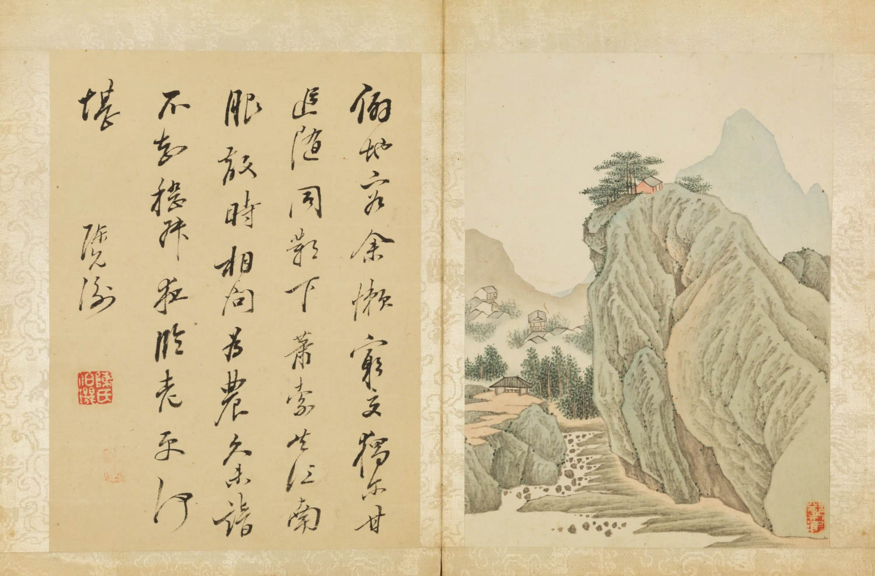 清代【郑淮】《山水页》