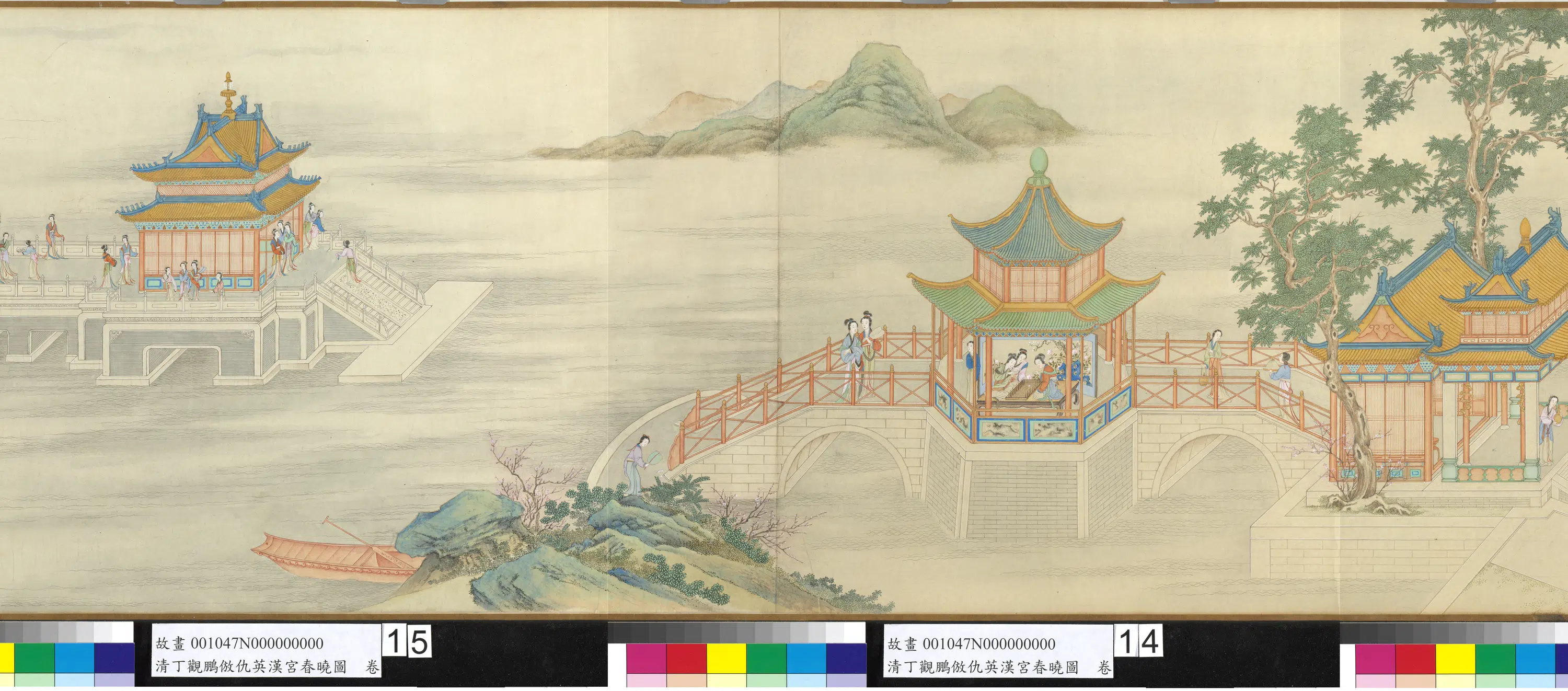 清代【丁观鹏】《仿仇英汉宫春晓图卷》 第2张 清代【丁观鹏】《仿仇英汉宫春晓图卷》 第2张