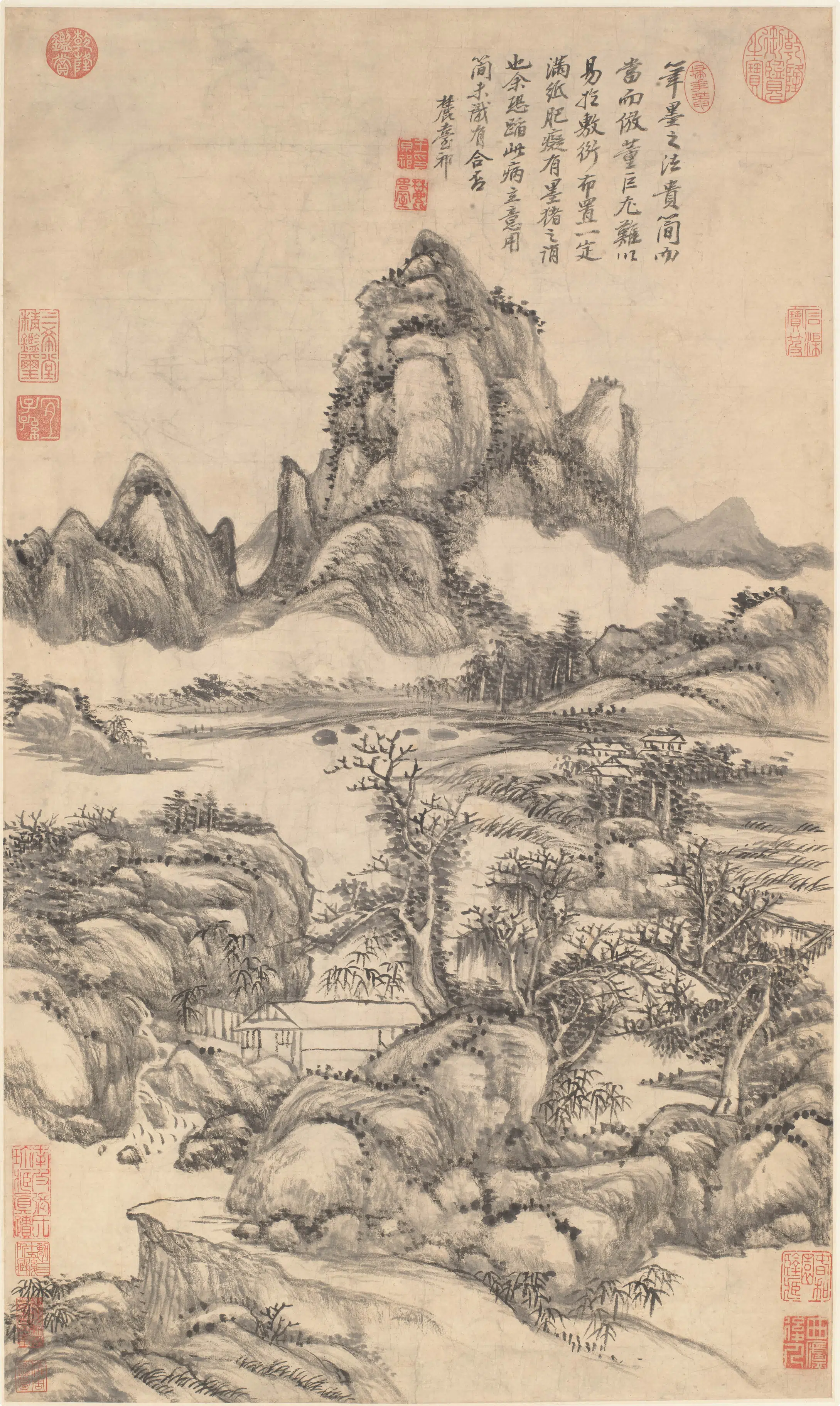 清代【王原祁】《山水轴-2》