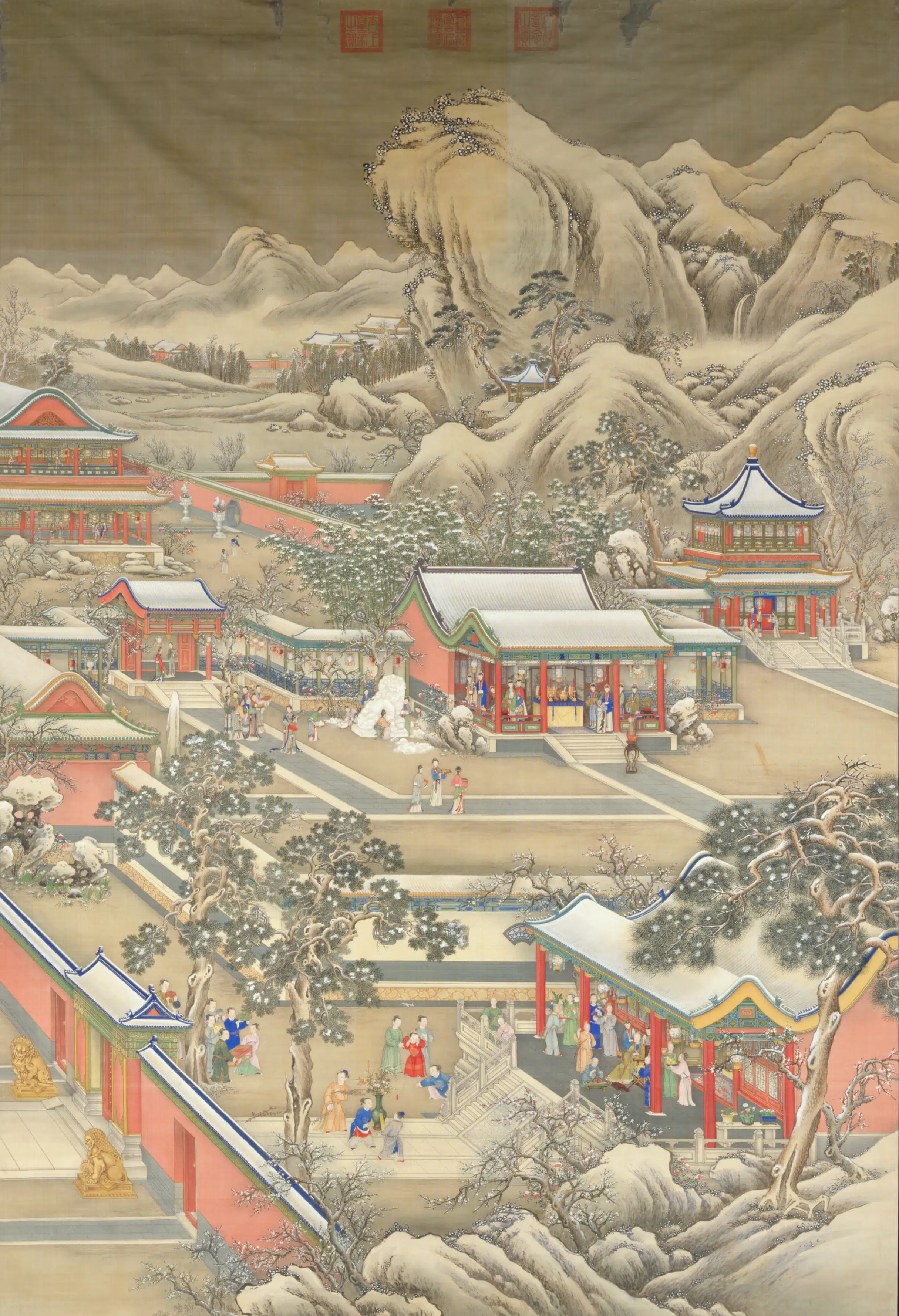 清代【清人】《画弘历岁朝行乐图单片》 第1张