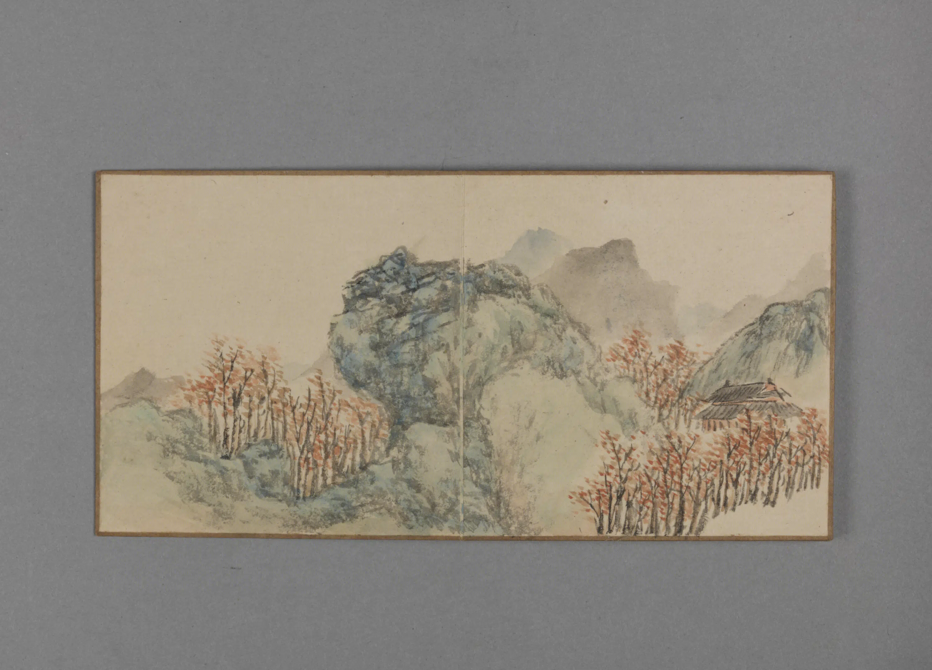 清代【董邦达】《山水册-2（12开）》 第3张