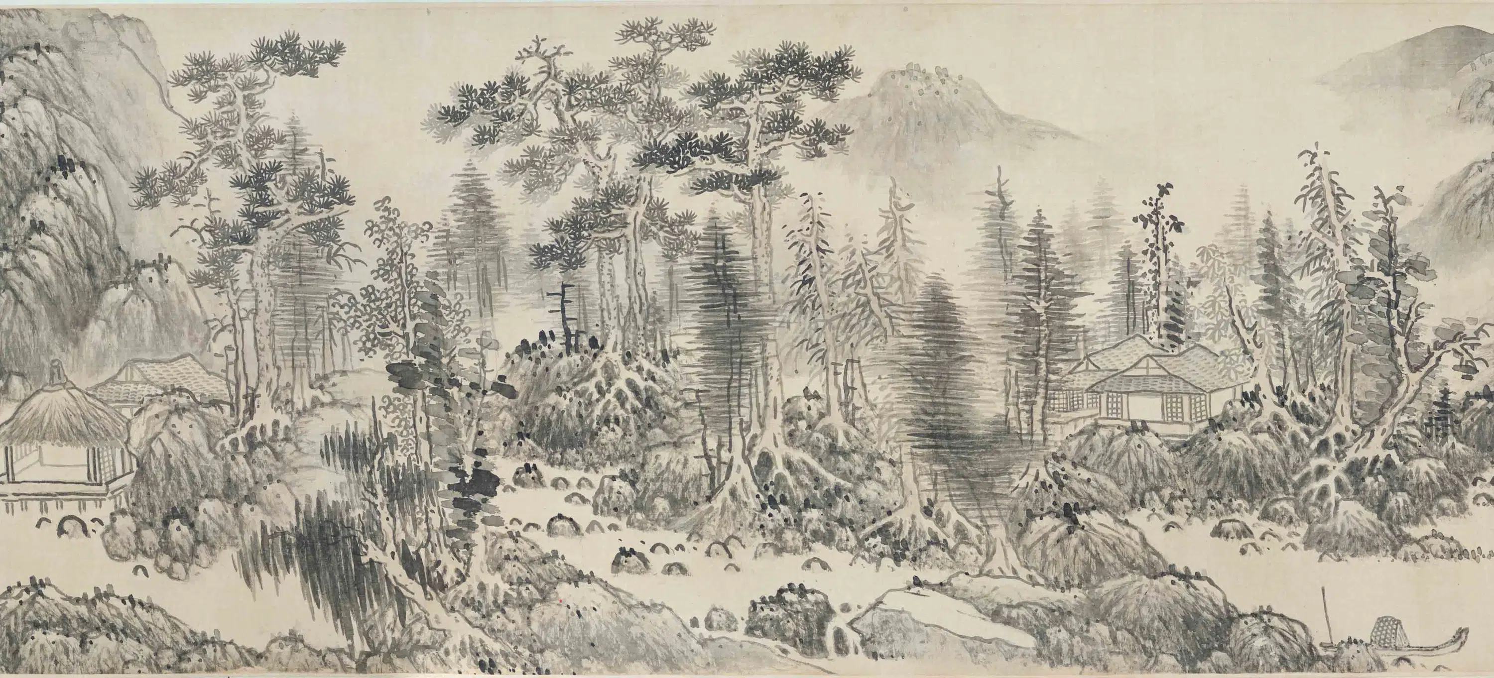 明朝【蓝瑛】《仿董北苑山水图卷》 第4张
