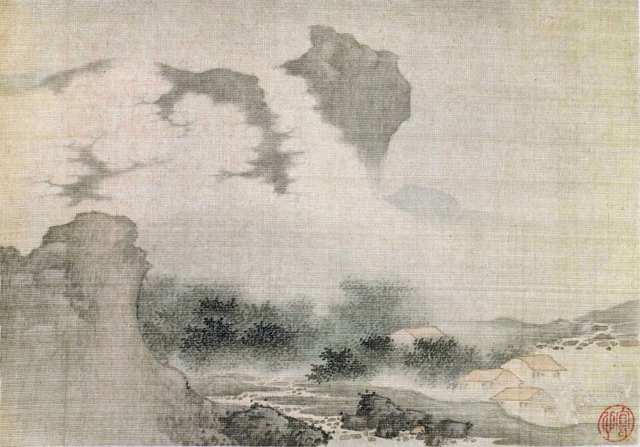 清代【谢荪】《山水图册》 第2张